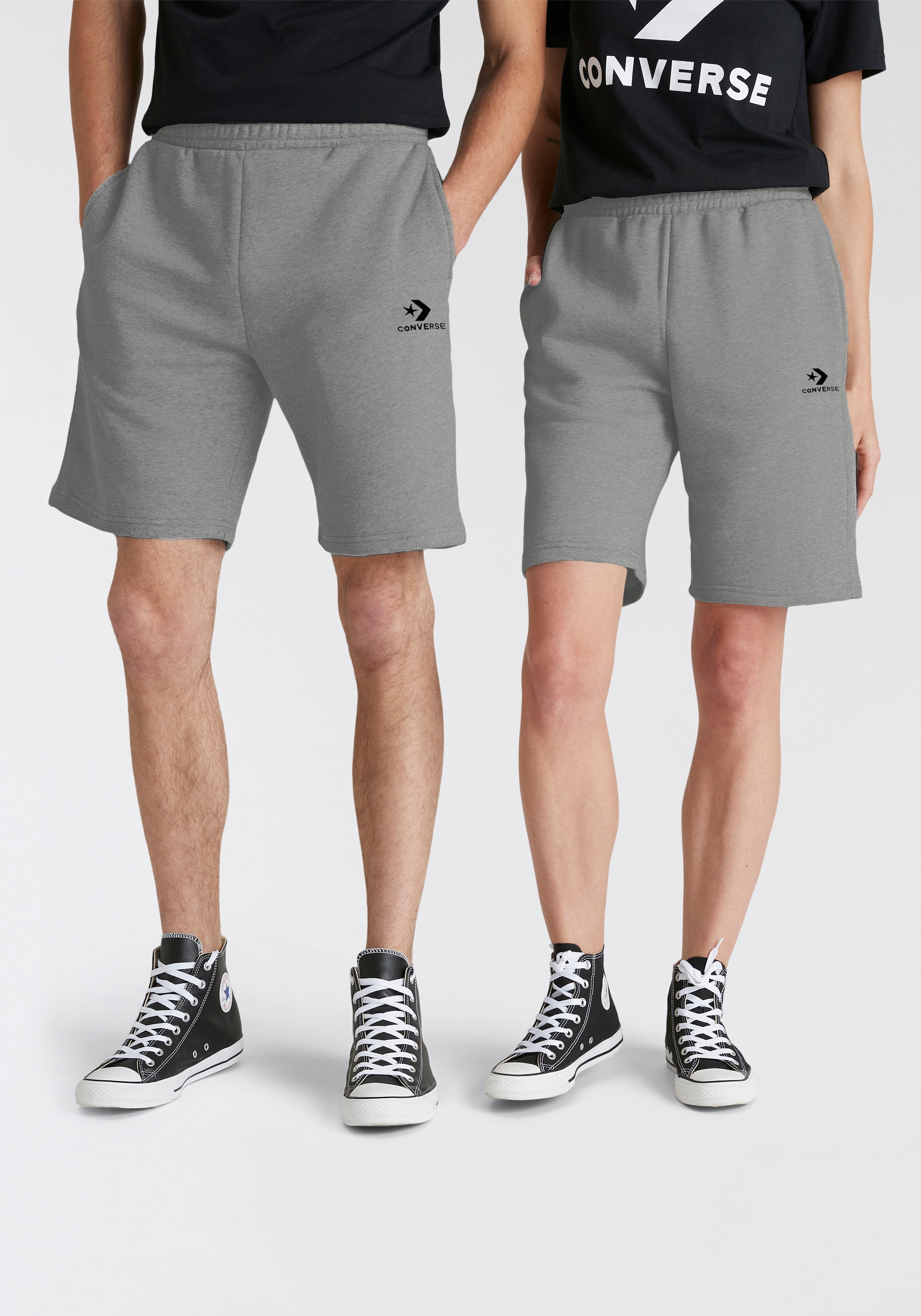Converse Sweatshorts »EMBROIDERED STAR CHEVRON STANDARD-FIT FLEECE SHORT« für Fitness, aus weicher Baumwollmischung, mit Eingrifftaschen