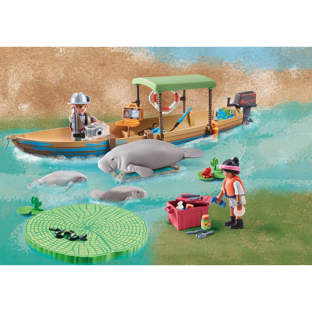 Playmobil® Konstruktions-Spielset »Wiltopia - Bootsausflug zu den Seekühen (71010), Wiltopia«, (71 St.)