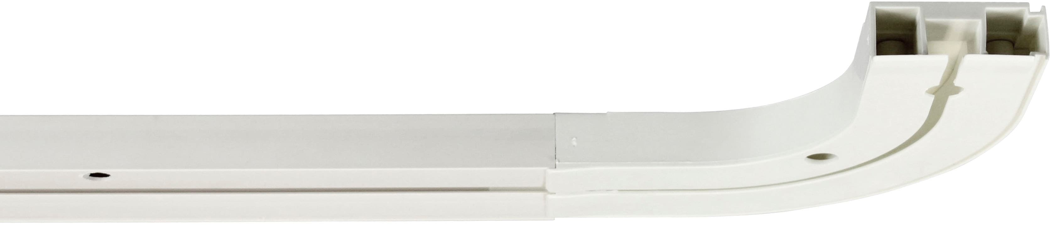 GARESA Gardinenschiene "Kunststoffschiene CREDO" 1 läufig-läufig Wunschmasslänge Kunststoffschiene 3-läufig seitlich mit Rundbögen, Deckenmontage
