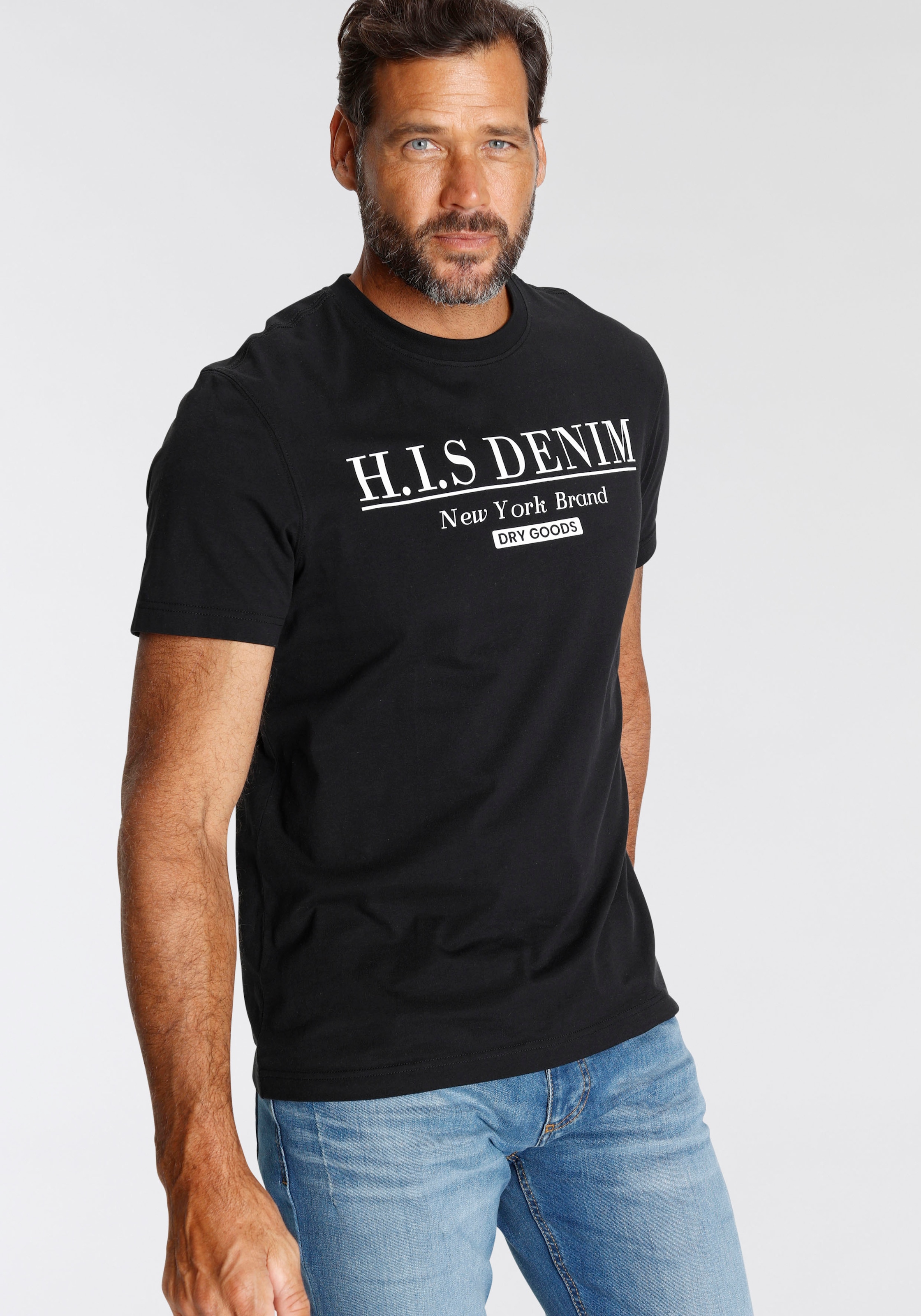 H.I.S T-Shirt, mit Logo-Print vorne