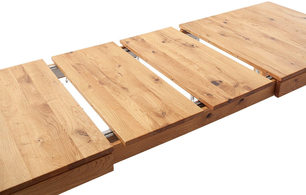 MCA furniture Esstisch »ETNA 4-Fuss Tisch«, (Einzelstück), Massivholz,durchgehende Lamelle,Stollenfuss 10x10cm,Tischplatte 2,5cm