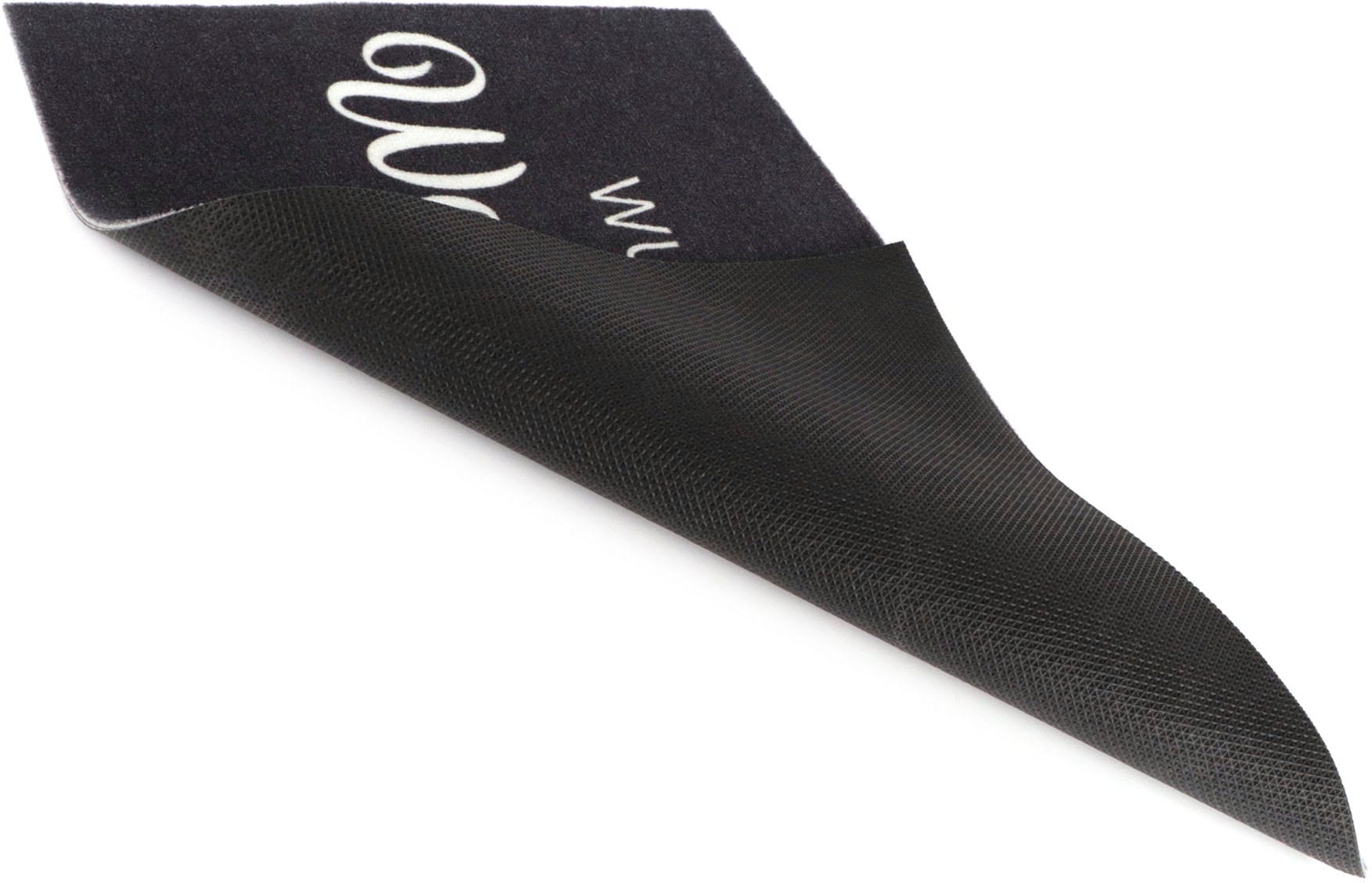 Primaflor-Ideen in Textil Fussmatte »VELVET - WEIHNACHTSZEIT«, rechteckig, 5 mm Höhe, Schmutzfangmatte, Weihnachten, mit Spruch, waschbar, rutschhemmend