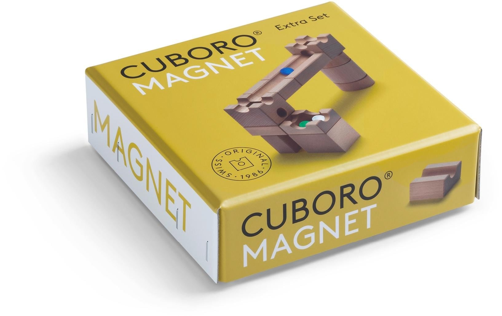 Kugelbahn »Cuboro Zubehör CUBORO MAGNET«, (15 tlg.), Holzart: Buche (Fagus sylvatica)/ Schweiz
