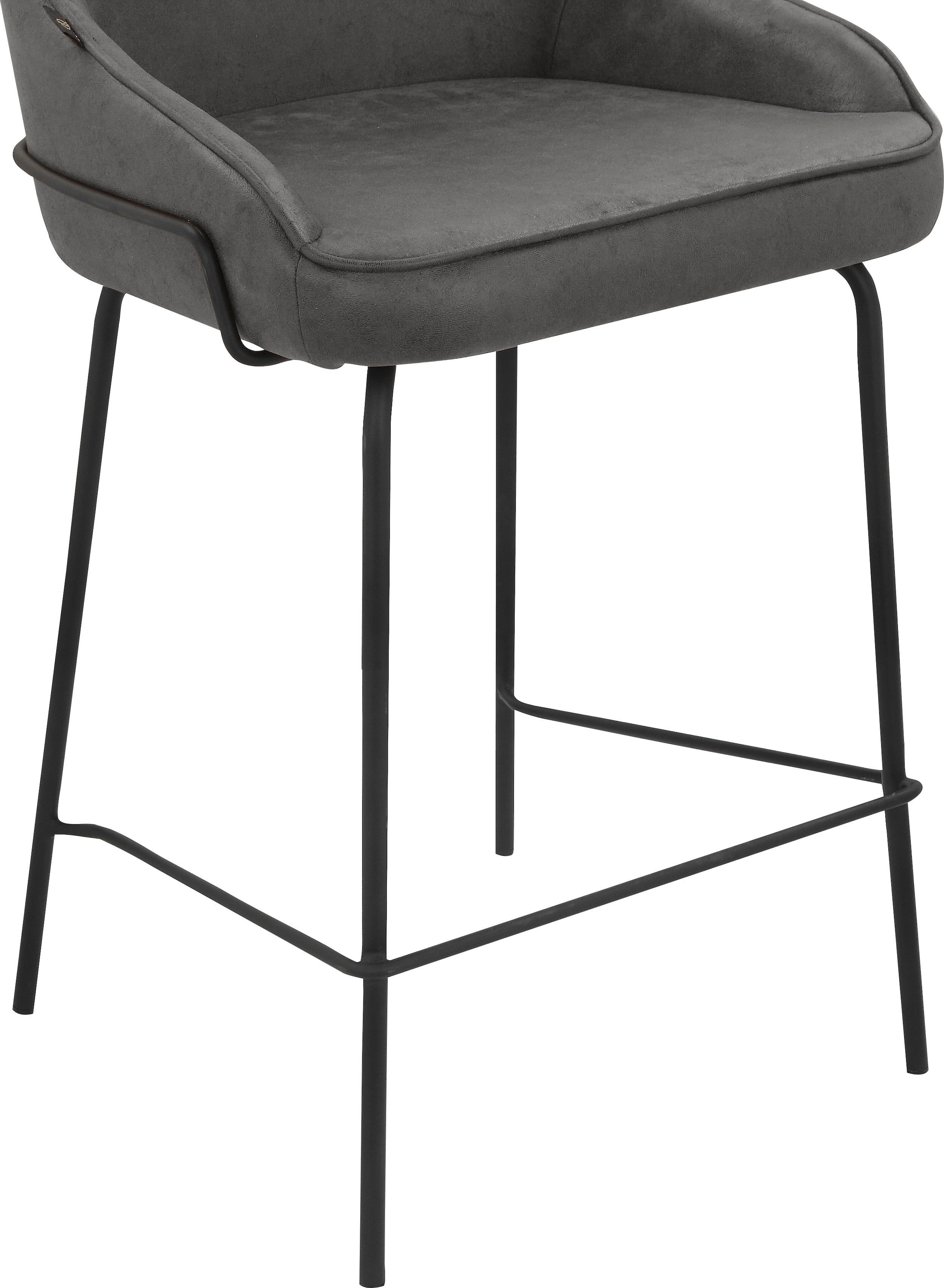 Leonique 4-Fussstuhl »Puant«, 2 St., Luxus-Microfaser, mit Stoff aus Polyester/recyceltem Polyester, Sitzhöhe 65 cm