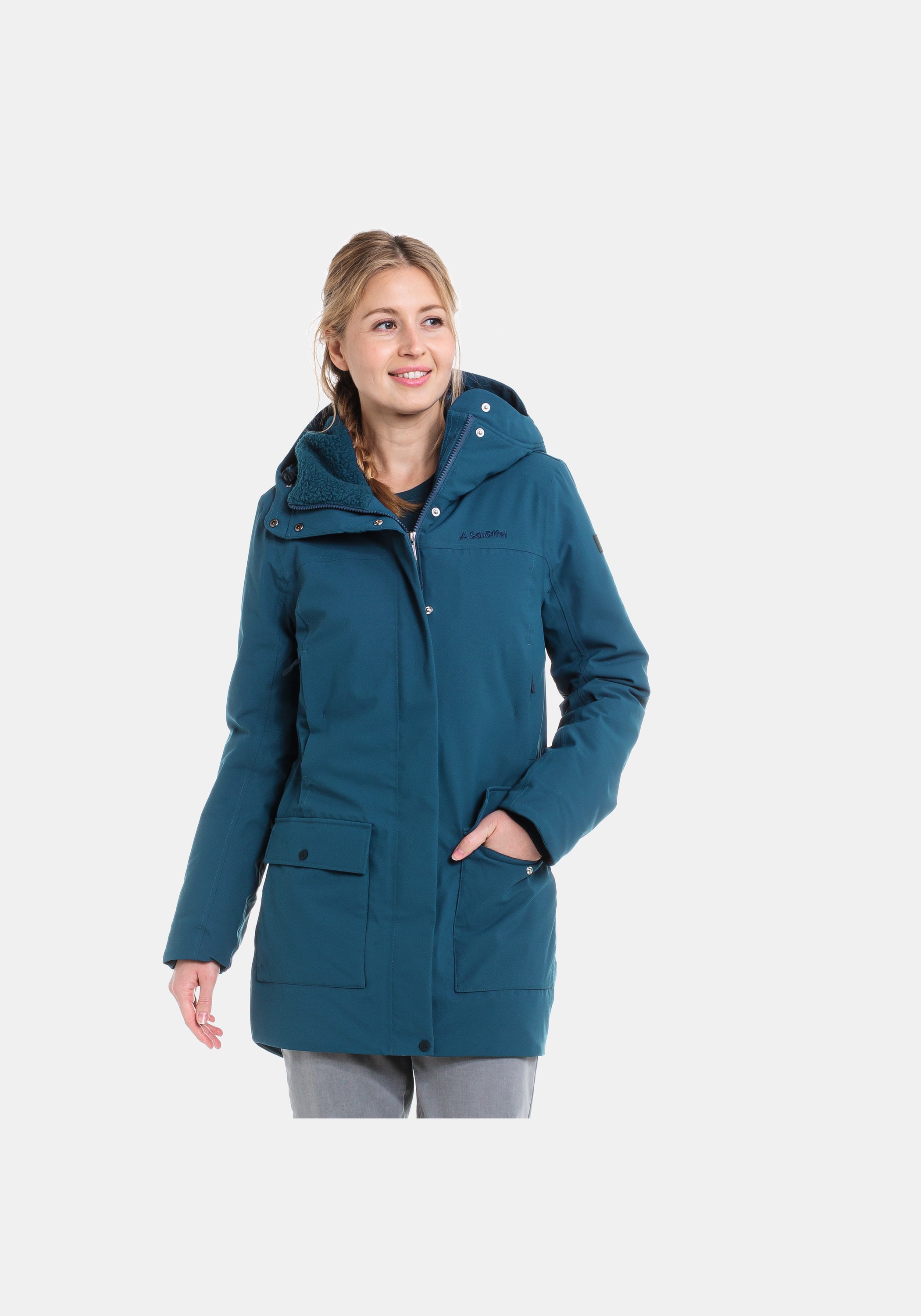 Schöffel Langjacke »Ins. Parka Rotterdam L« mit Kapuze