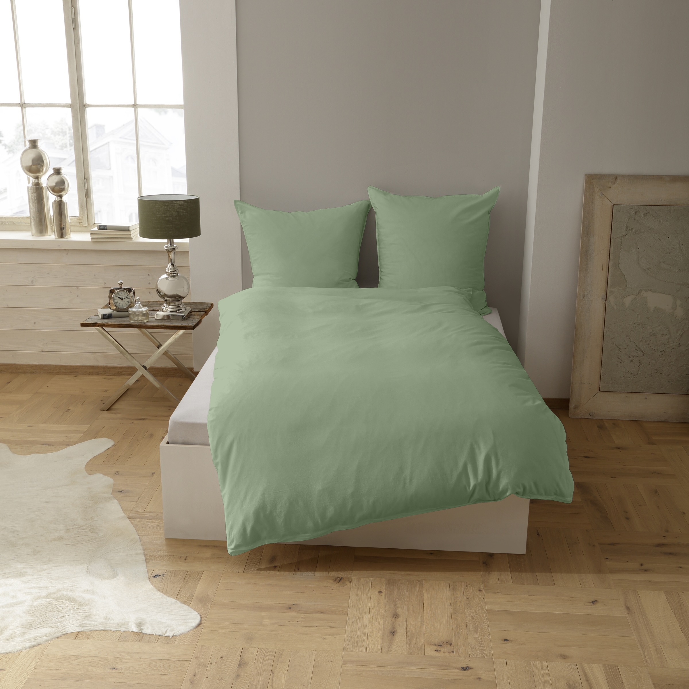 CASATEX Bettwäsche "Uni" 2 Stk. Uni Design, Reißverschluss, tolle Farben