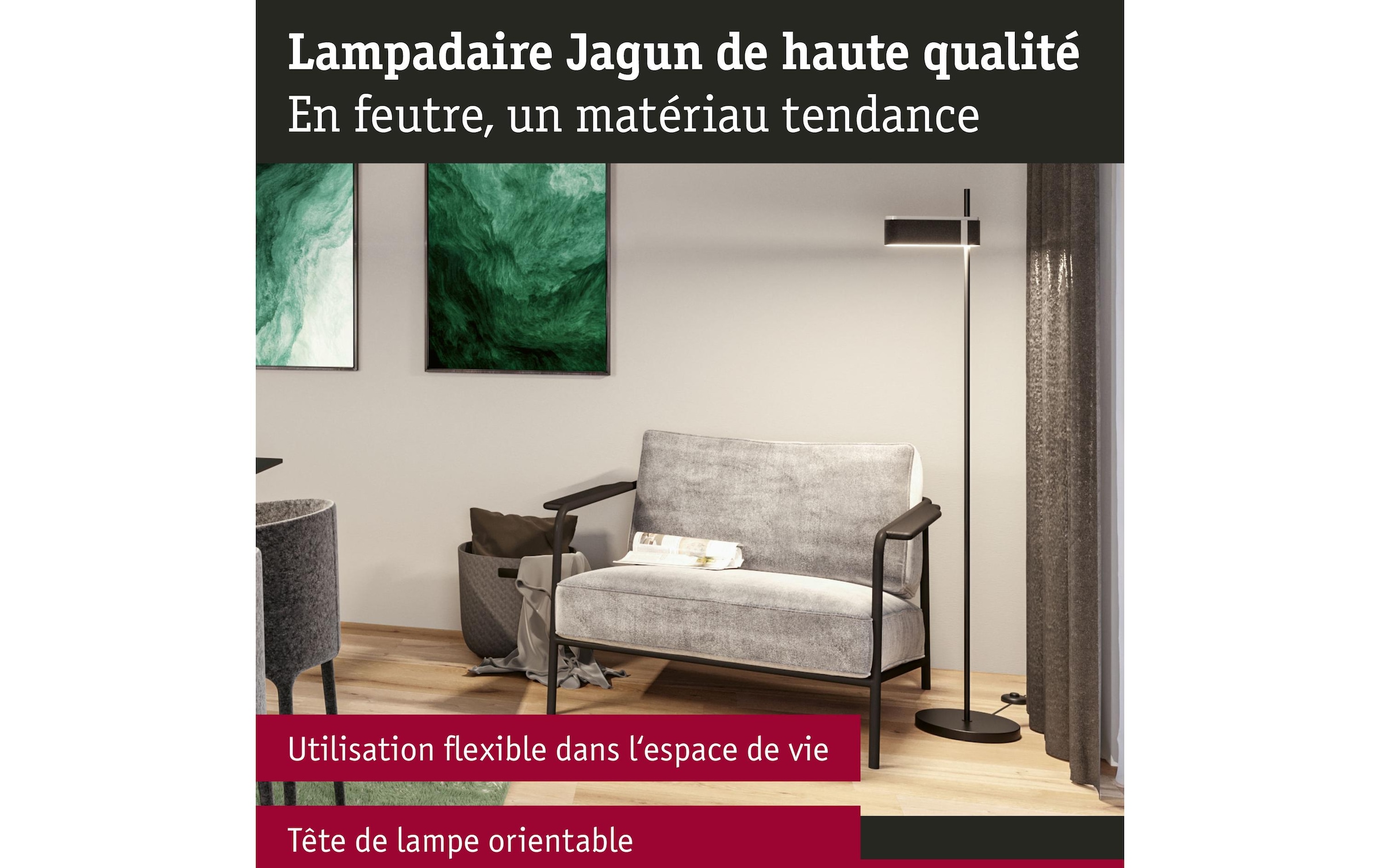 Paulmann LED Stehlampe »Jagun 2700K 20.4W«, 1 flammig