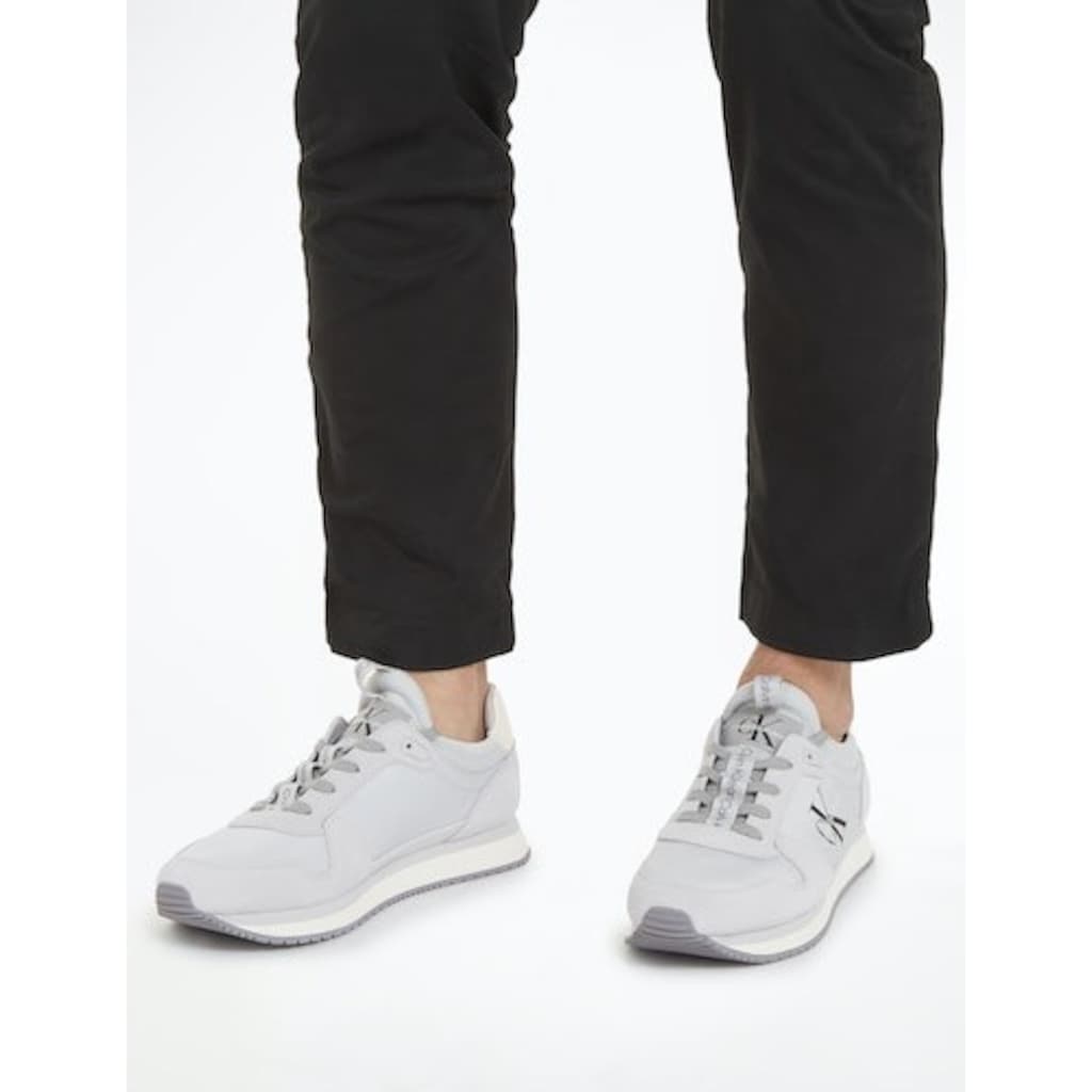 Calvin Klein Jeans Slip-On Sneaker »RUNNER SOCK LACEUP NY-LTH«, mit elastischem Einstieg, Freizeitschuh, Halbschuh, Schlupfschuh