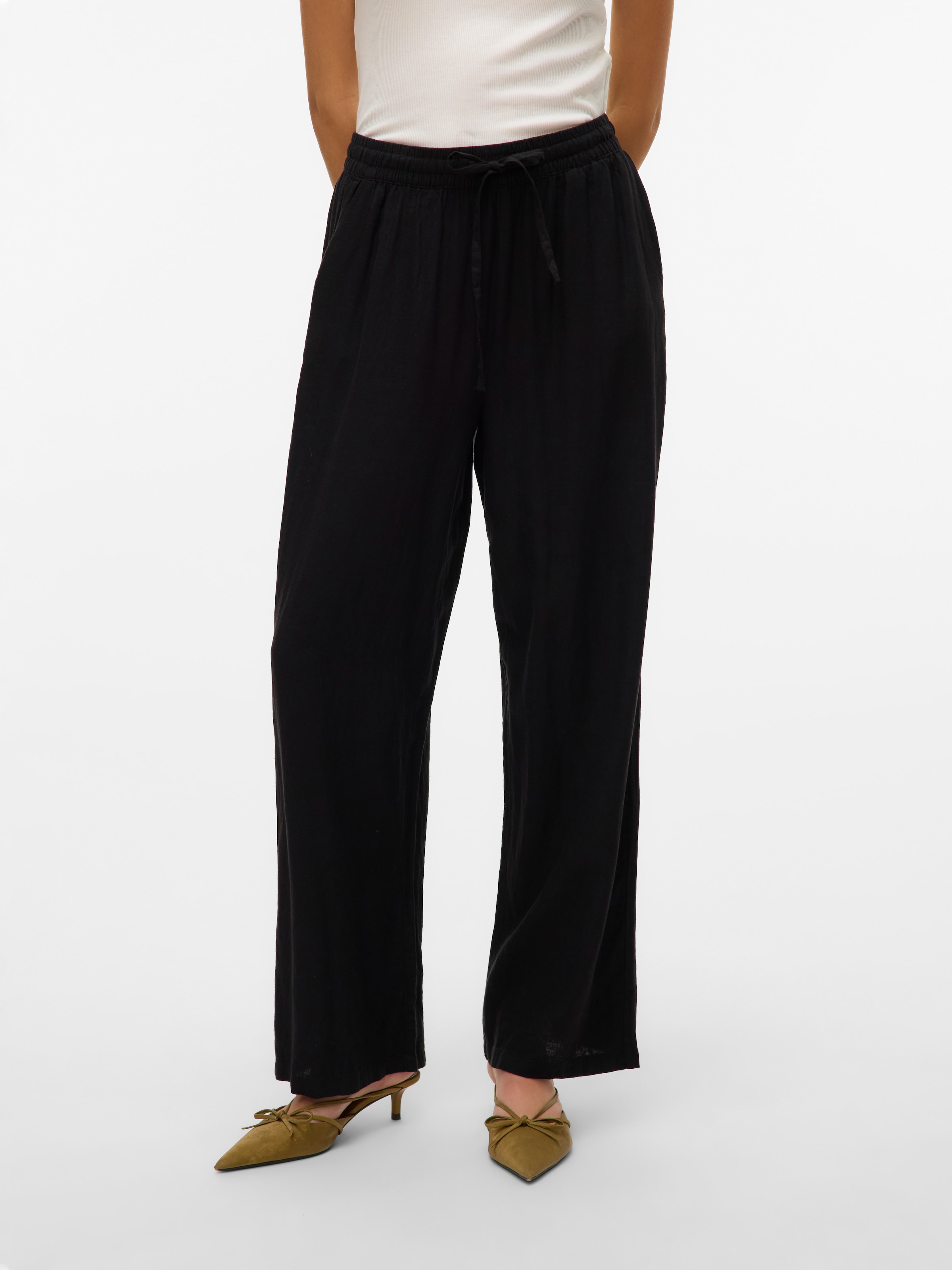Vero Moda Schlupfhose »VMLINN LINEN PANTS WVN NOOS«, Sommerhose, mit Leinen