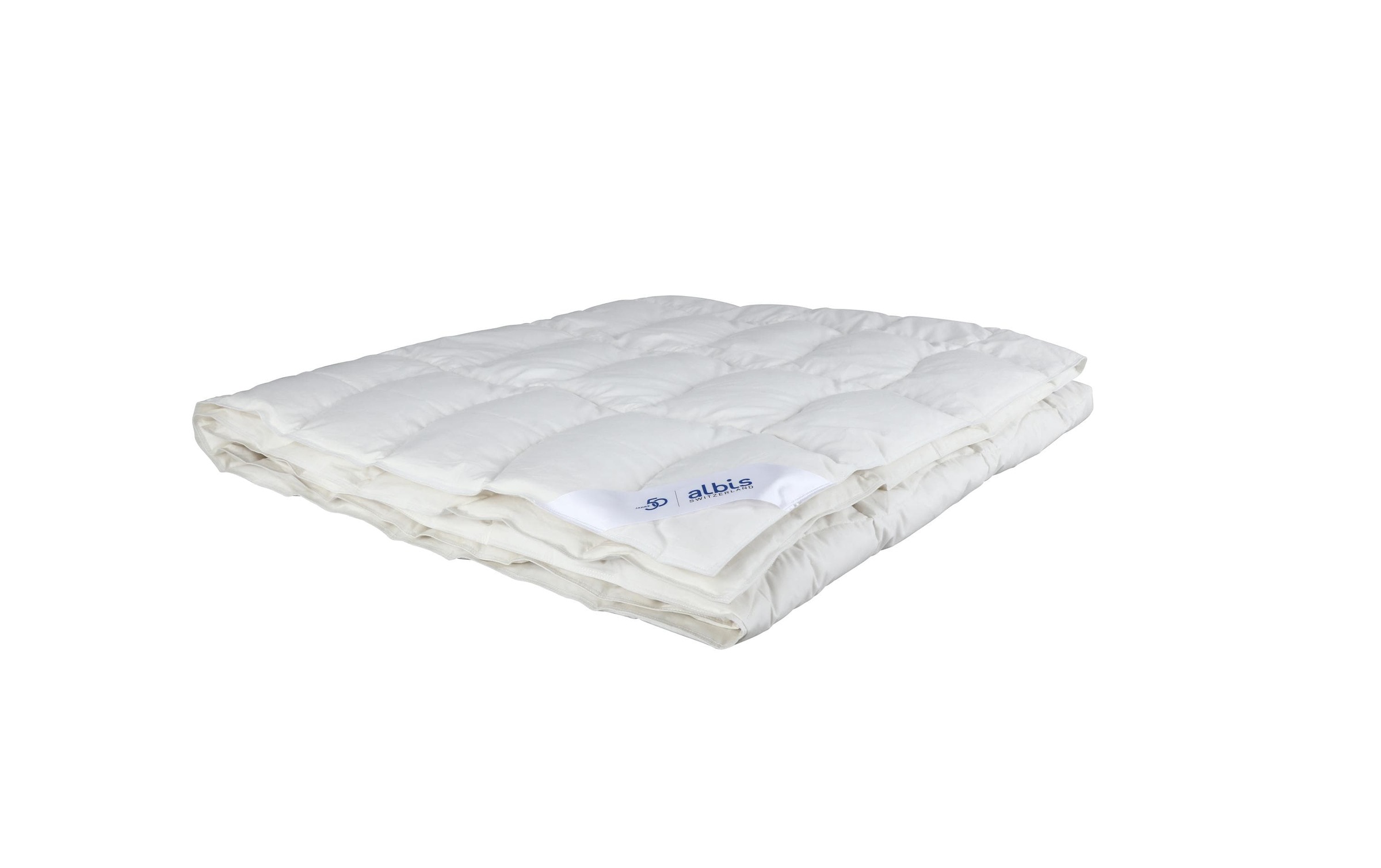 Albis Switzerland Daunenbettdecke »Stigeli 200 x 210 cm, Weiss«, 4-Jahreszeiten, (1 St.)