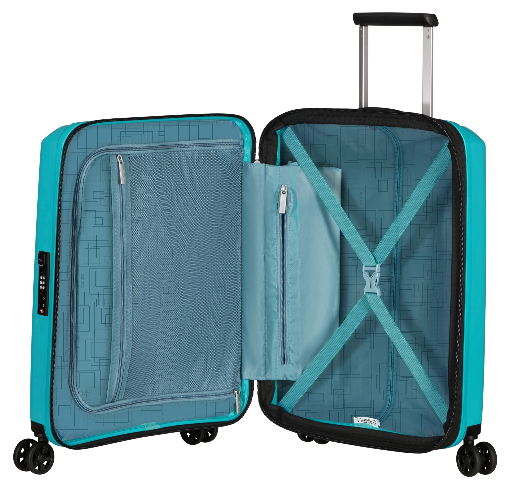 American Tourister® Hartschalen-Trolley »AEROSTEP, in verschiedenen Farben und Grössen«, 4 Rollen, Reisekoffer Hartschalenkoffer Koffer für Flugreisen TSA-Zahlenschloss