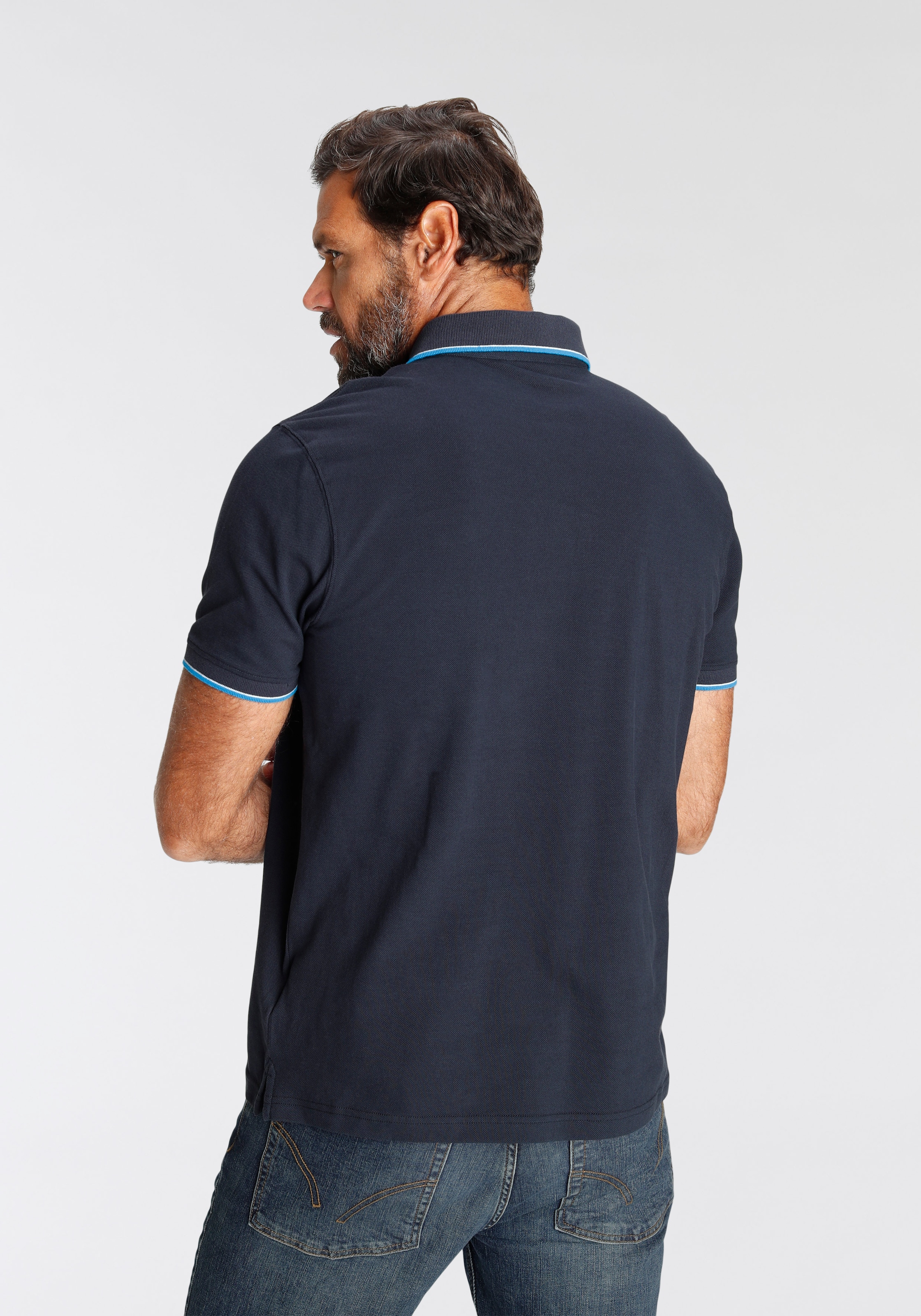 kaufen Man\'s Poloshirt, online Jelmoli-Versand modischem mit World Print |