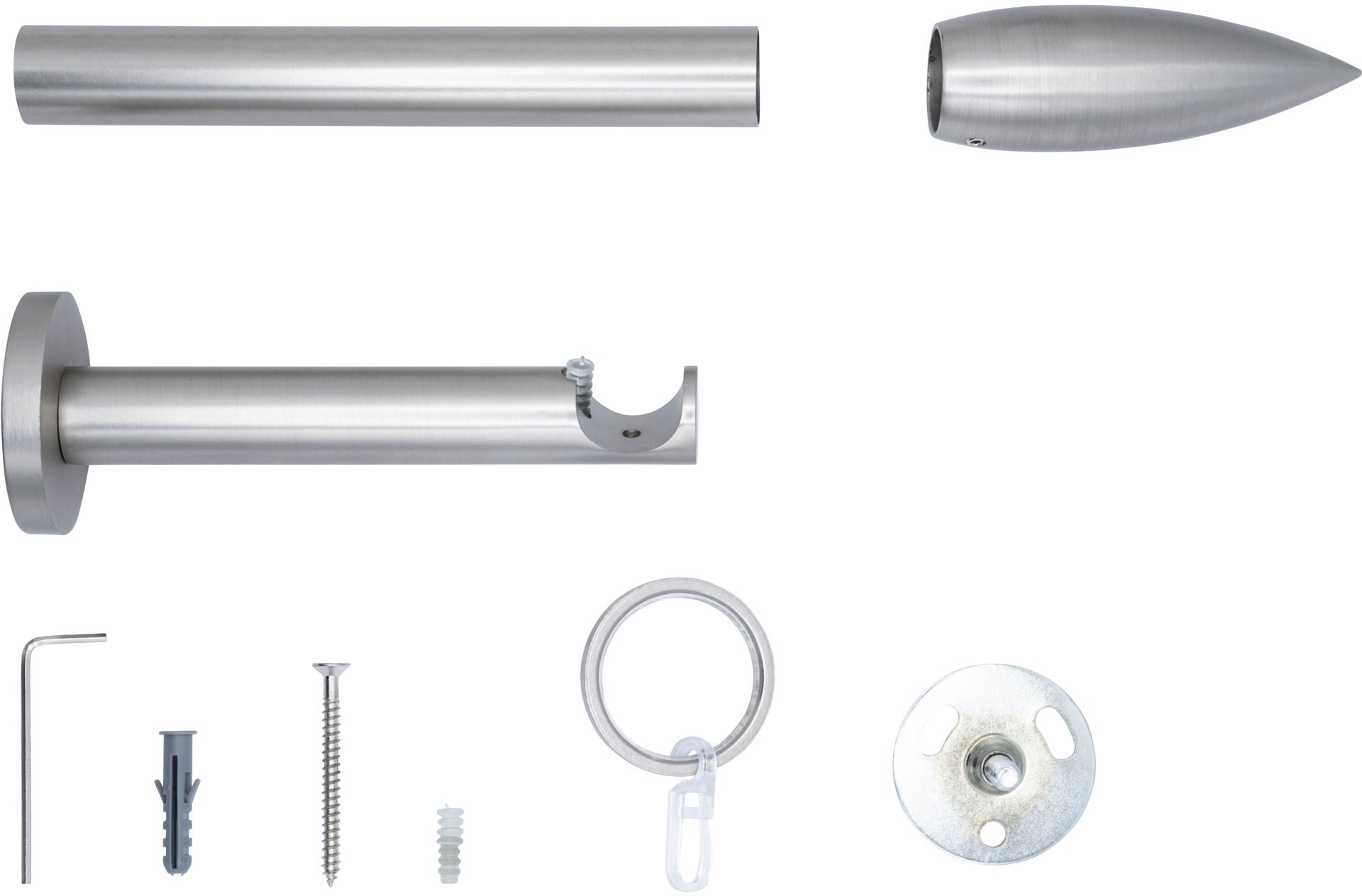 mydeco Gardinenstange »20mm Cardo Wandträger 12 cm«, 1 läufig-läufig, Fixmass