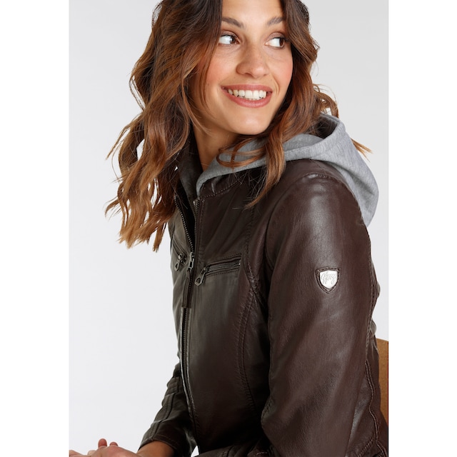 Gipsy Lederjacke »NOLA«, mit Kapuze, Two-in-One Style - mit abnehmbarer  Jersey-Kapuze online kaufen bei Jelmoli-Versand Schweiz