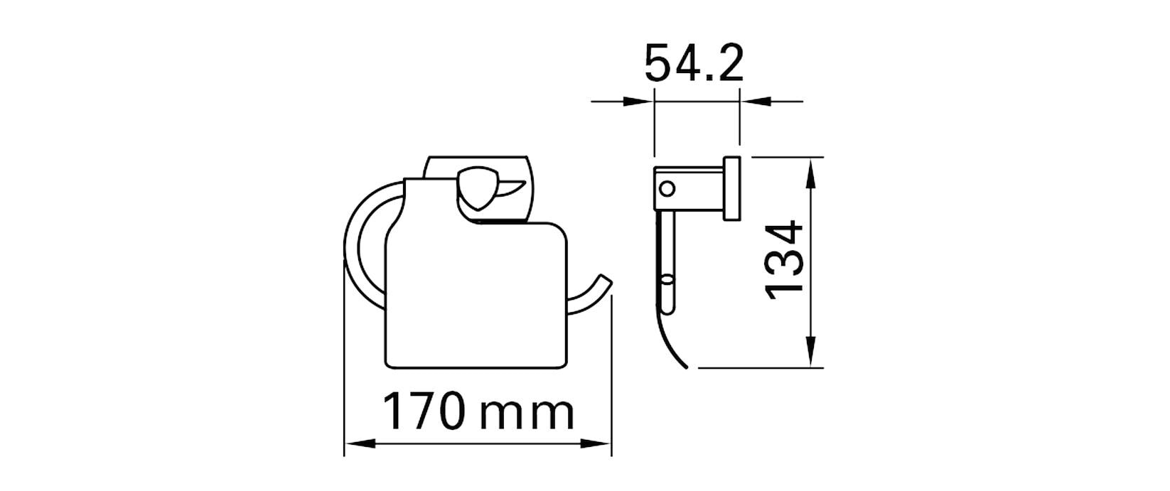 diaqua® Toilettenpapierhalter »45387 x 17 x 45395 cm Chrom«