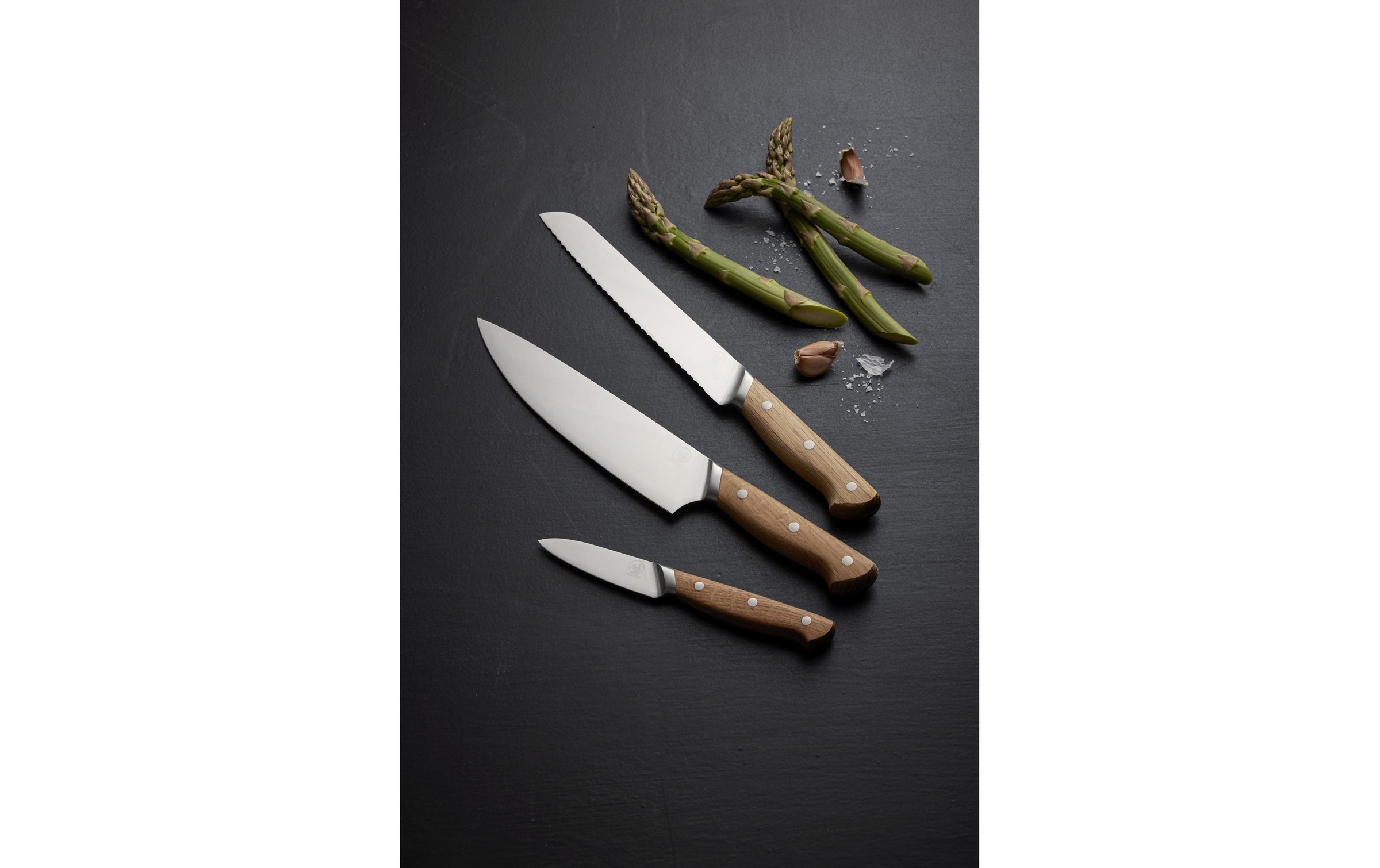 Kochmesser »Messer-Set Foresta 3tlg.«, (1 tlg.), Aus Eichen-Holz (USA) gefertigt.