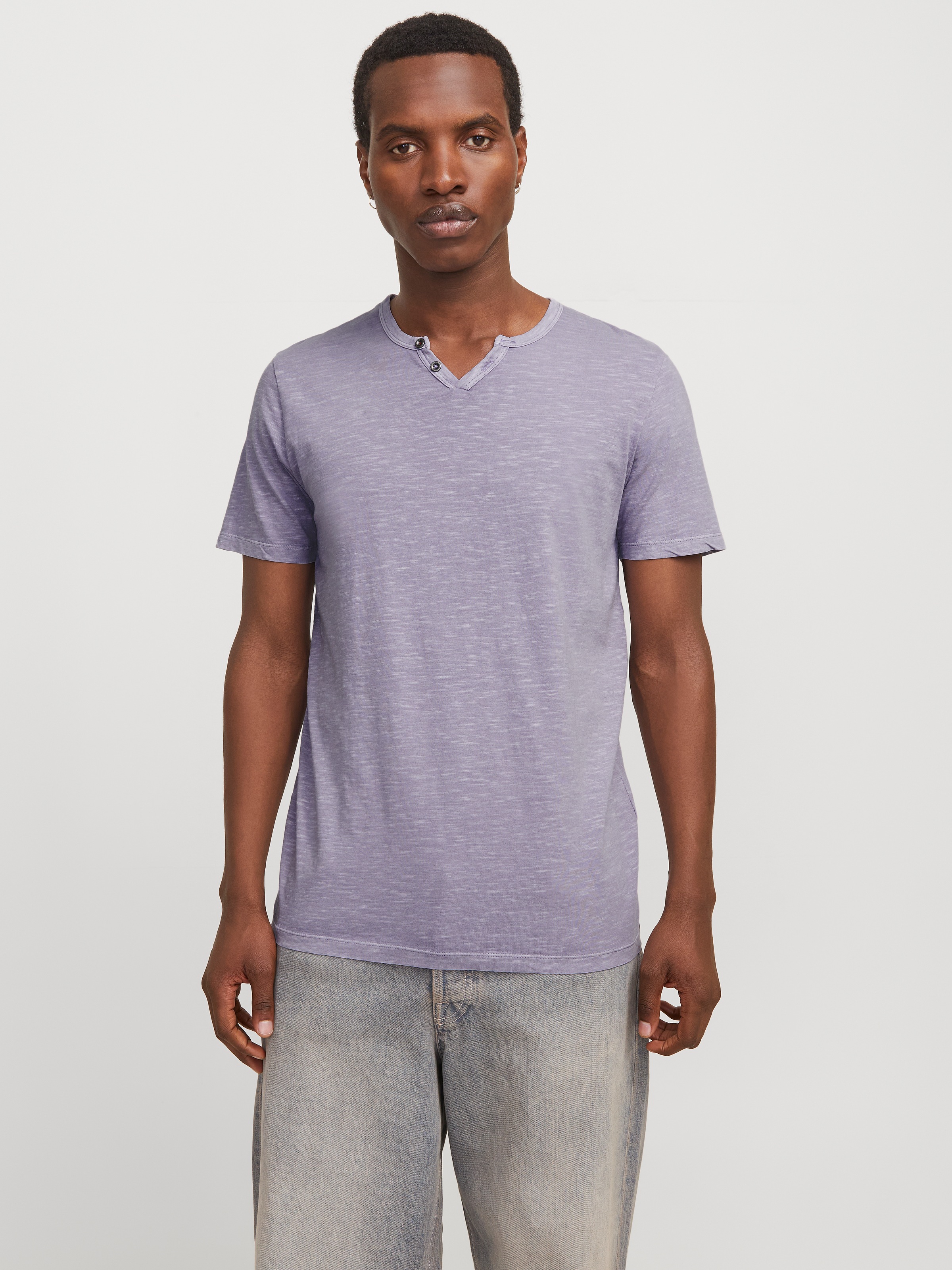 Jack & Jones T-Shirt »JJESPLIT NECK TEE SS NOOS« mit V-Ausschnitt