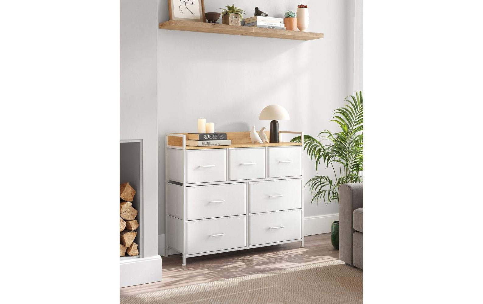 SONGMICS Kommode »mit 7 Schubladen 98 x 85 cm Weiss«