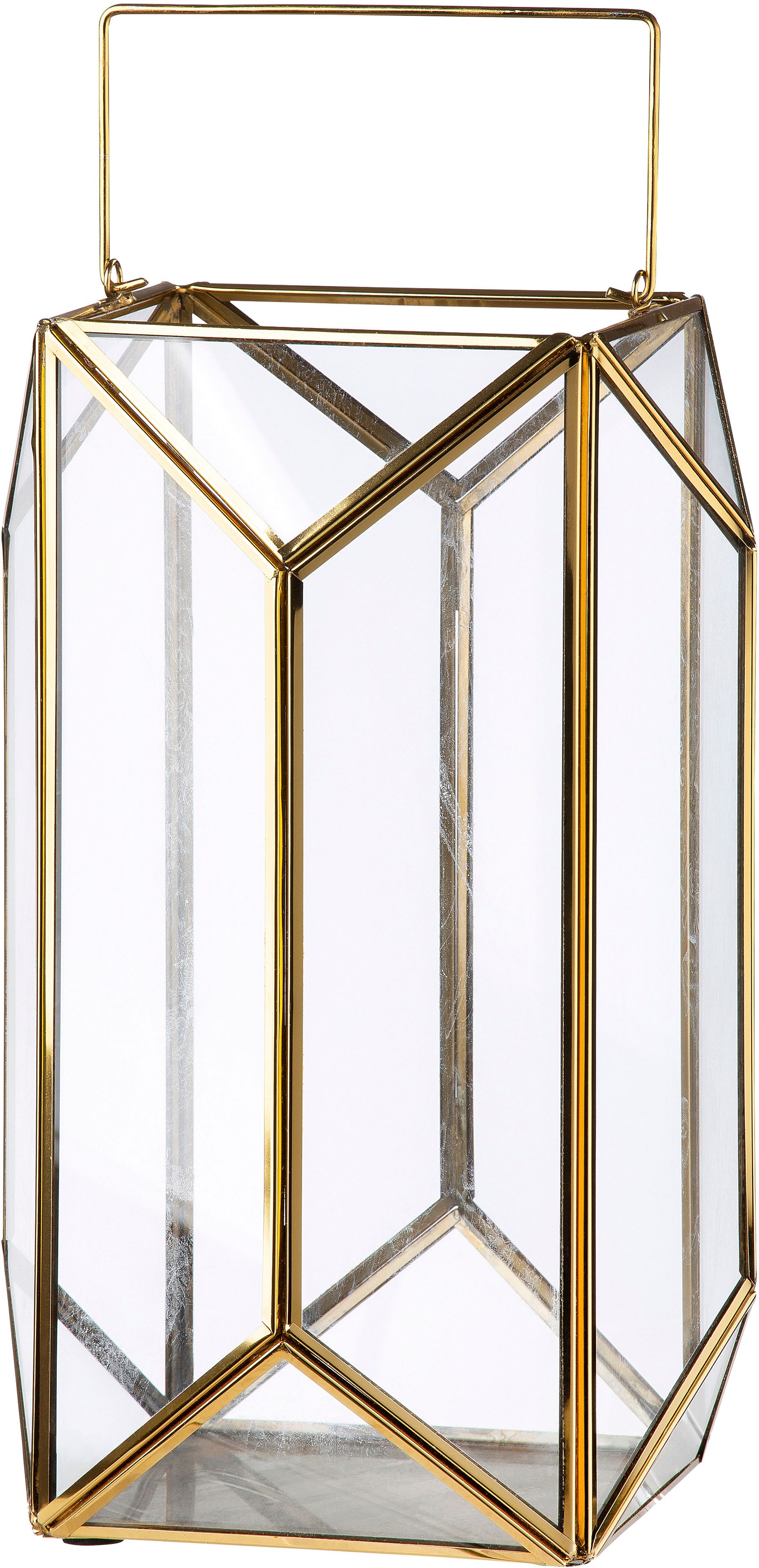 GILDE Windlicht "Kerzenhalter Cozy, Laterne" 1-flammig, aus Metall und Glas, Höhe ca. 29 cm