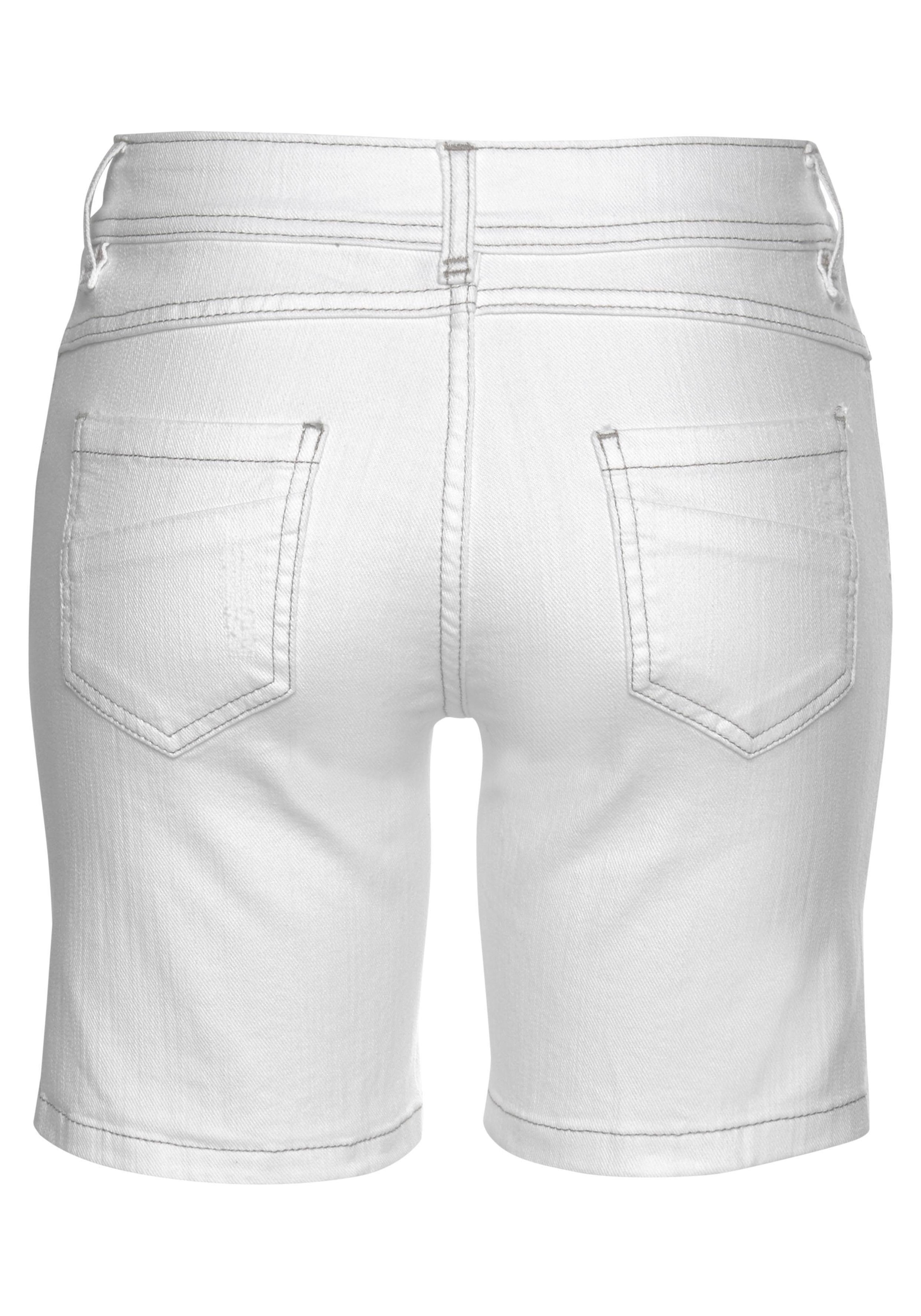 s.Oliver Shorts, mit Stretchanteil, Bermudas zum Krempeln, kurze Hose