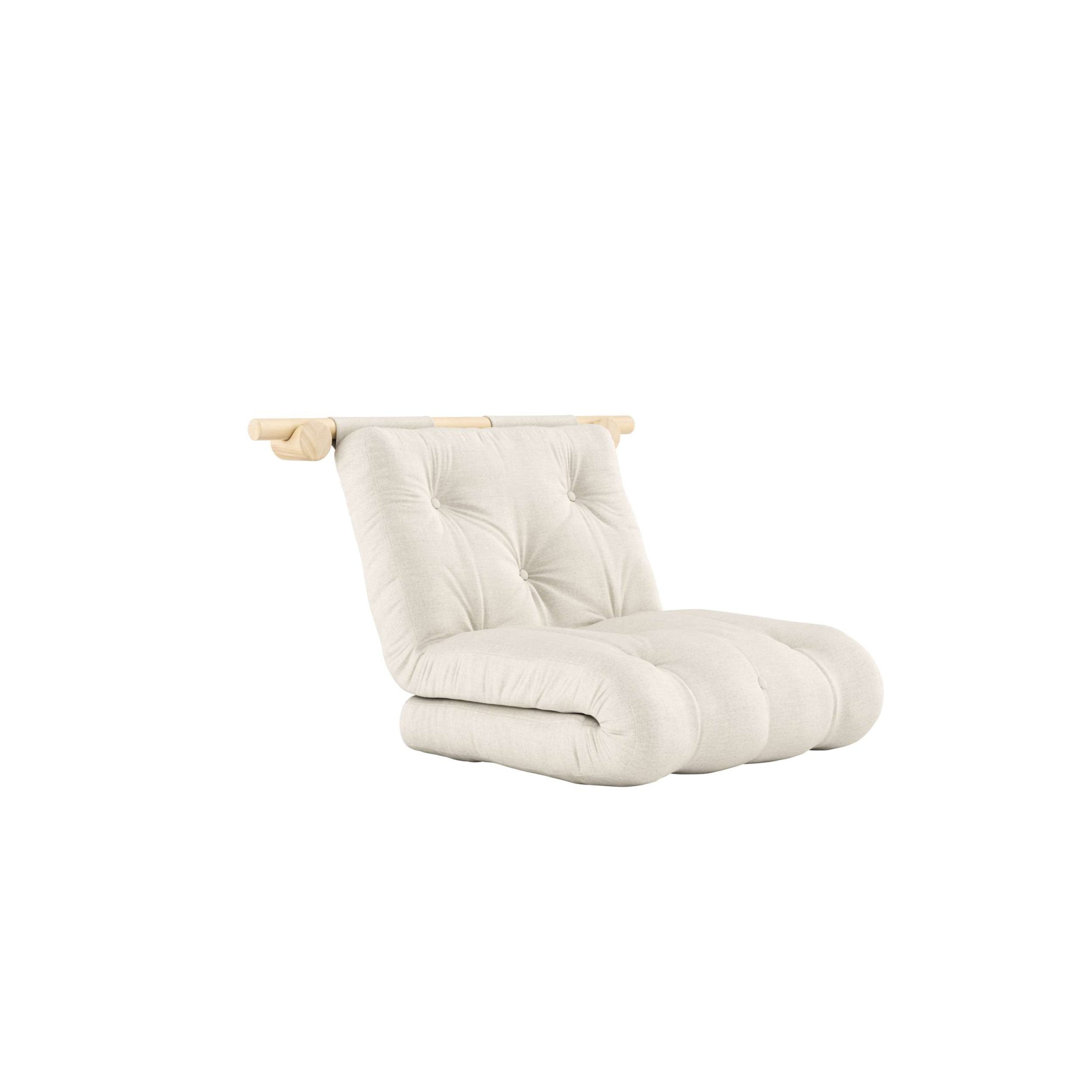 Karup Design Schlafsofa »Hooked Sofa Bed / Sleeper Chair – Sitz- oder Schlafplatz, platzsparend«, Futonmatratze inkl. Halterungsset aus FSC®-zertifiziertem Massivholz