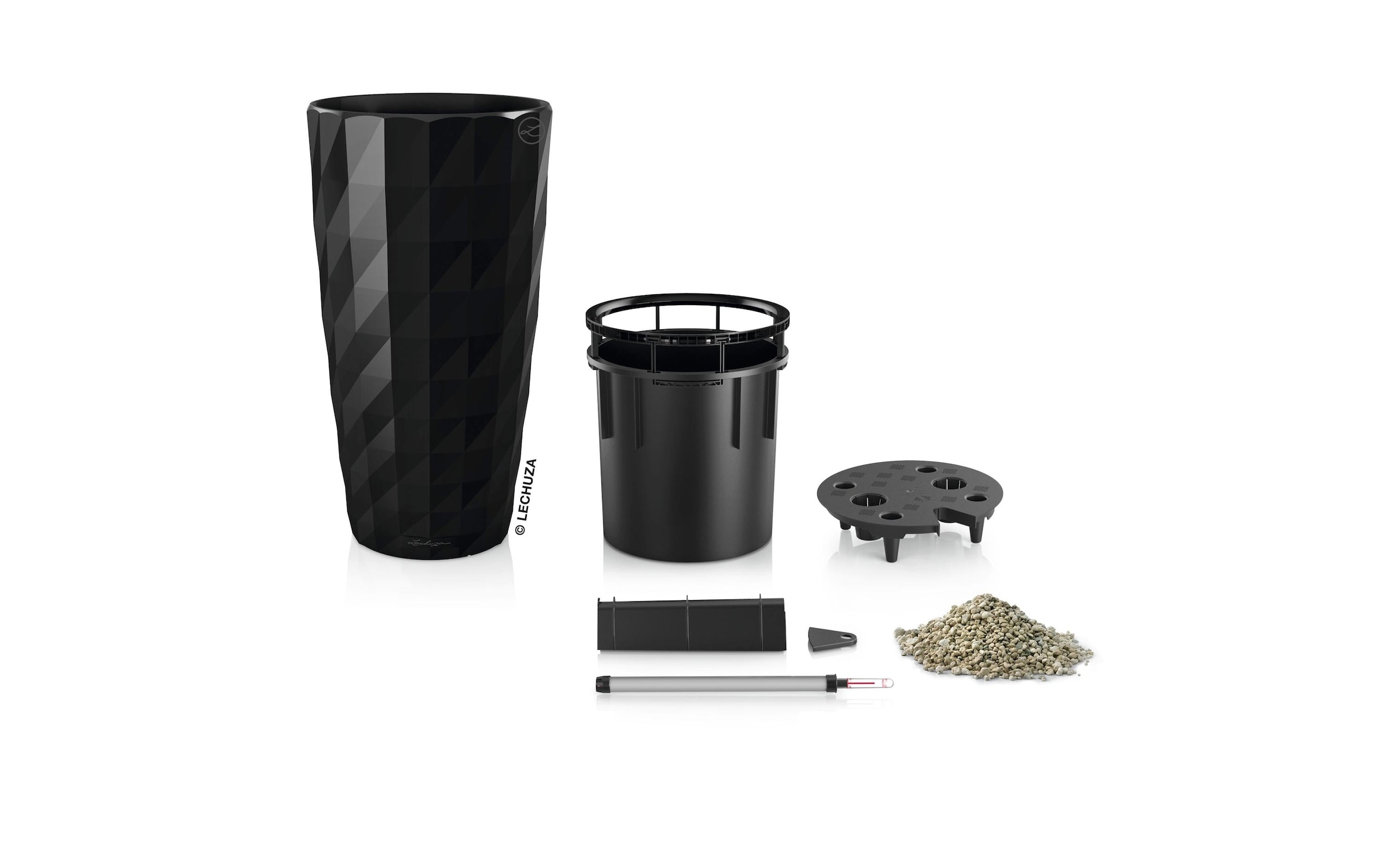 Pflanzkübel »Diamante Premium 40 Schwarz«, (1 St.)