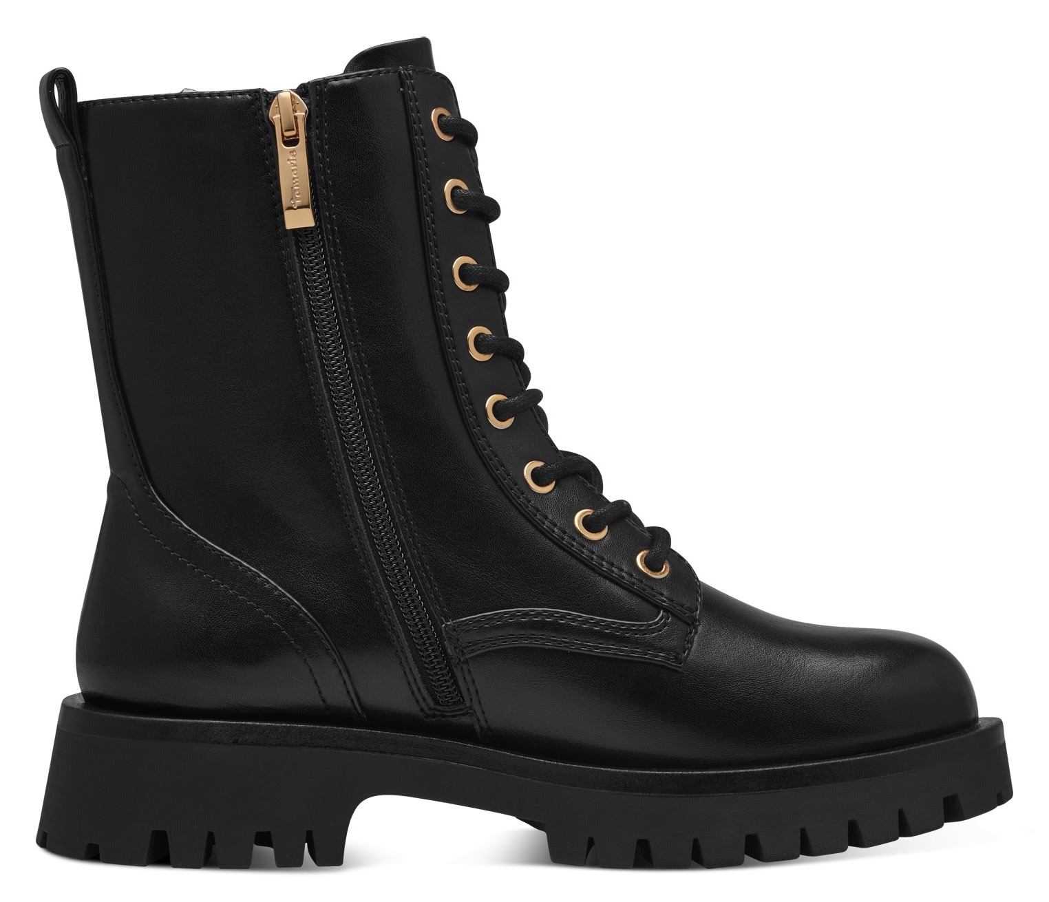 Tamaris Schnürboots, Blockabsatz, Schnürstiefelette, Chunky Boots mit Innenreissverschluss