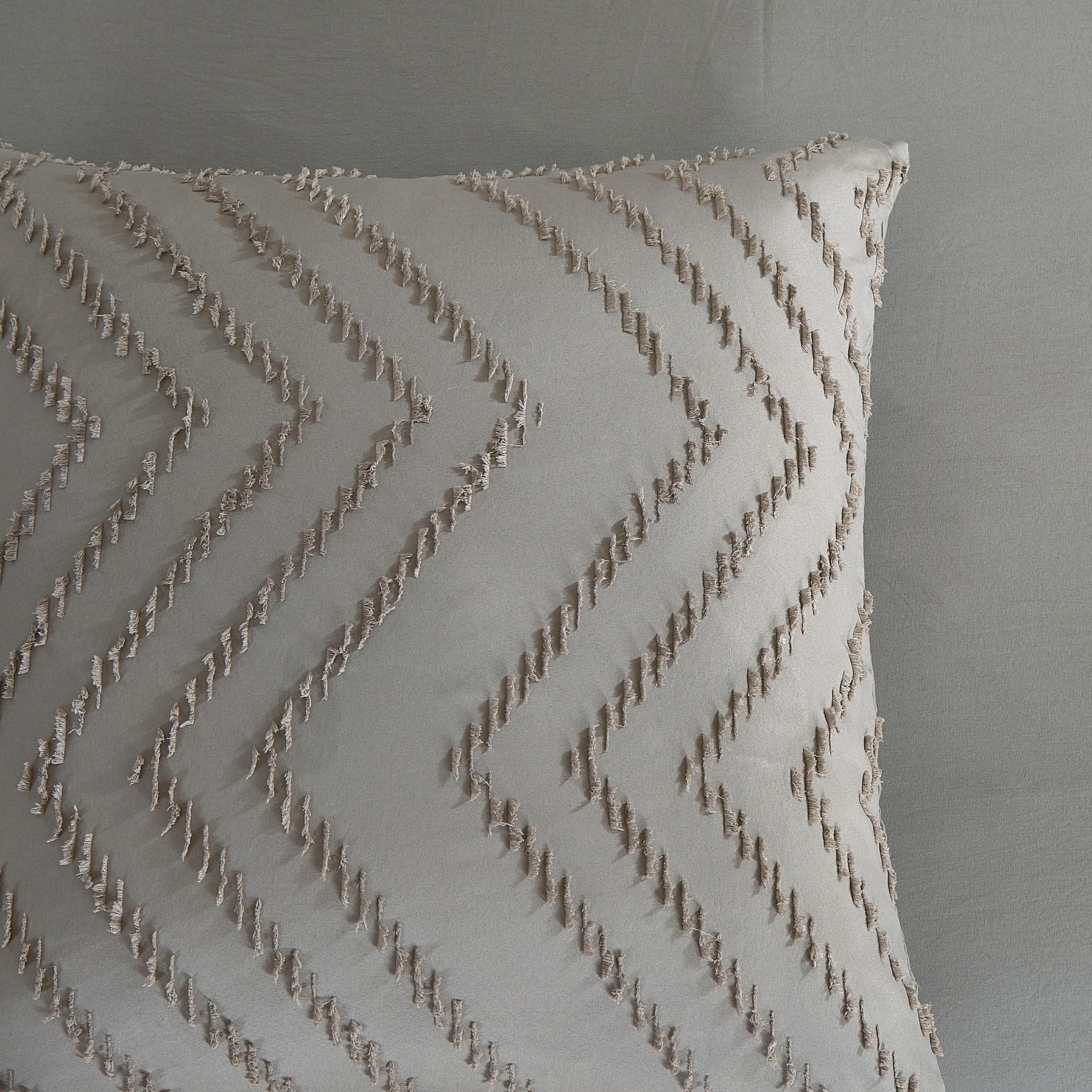PURE luxury collection Bettwäsche »Zigzag«, Mikrofaser, 135x200, 2 Teilig, Pflegeleicht, Reissverschluss, Luxe, Uni