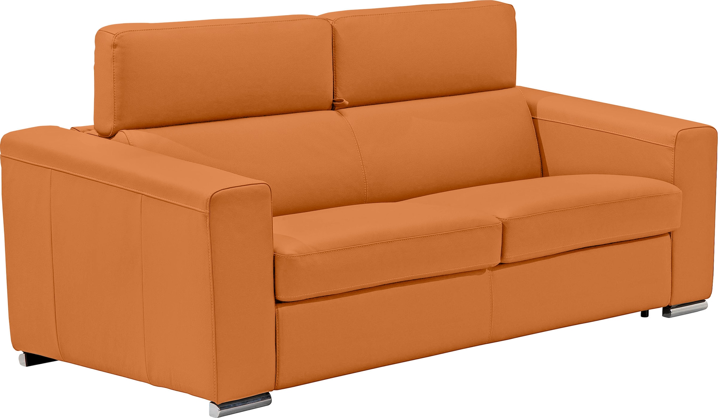 Egoitaliano Schlafsofa »Cabiria, Design und super Sitz- und Liegekomfort«, Sofa inkl. Schlaffunktion, Kopfteile verstellbar, mit Metallfüssen