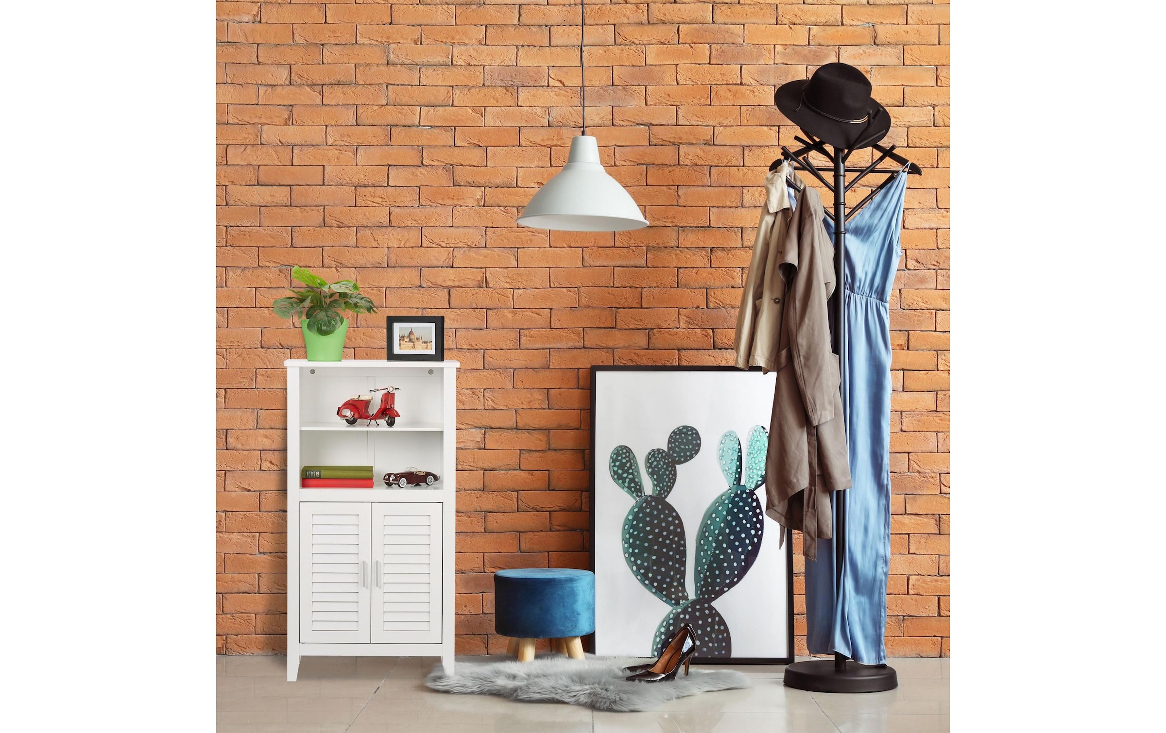 relaxdays Badregal »92 x 50 x 45071 cm, Weiss«