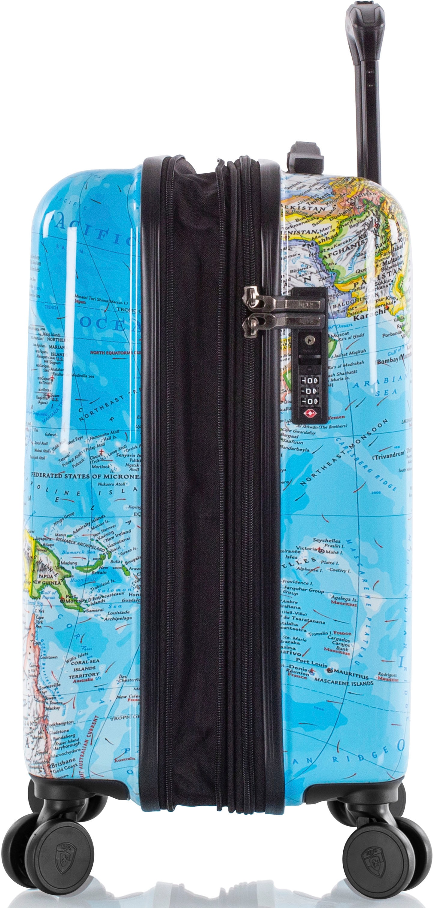 Heys Hartschalen-Trolley »Journey 3G bunt, 53 cm«, 4 Rollen, Heys x Joachim Llambi Hartschalen-Koffer Volumenerweiterung