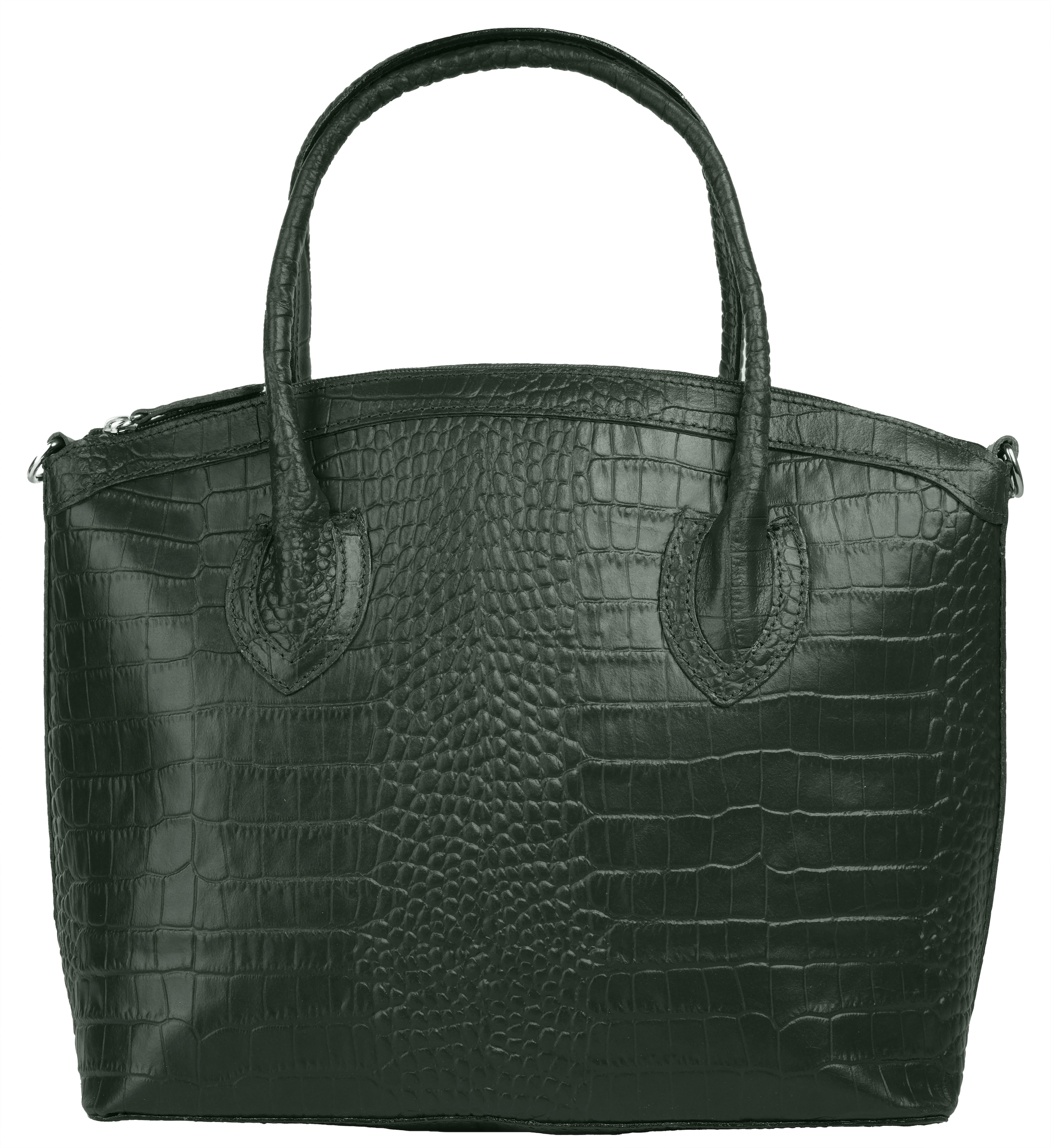 Cluty Henkeltasche, echt Leder, Made in Italy