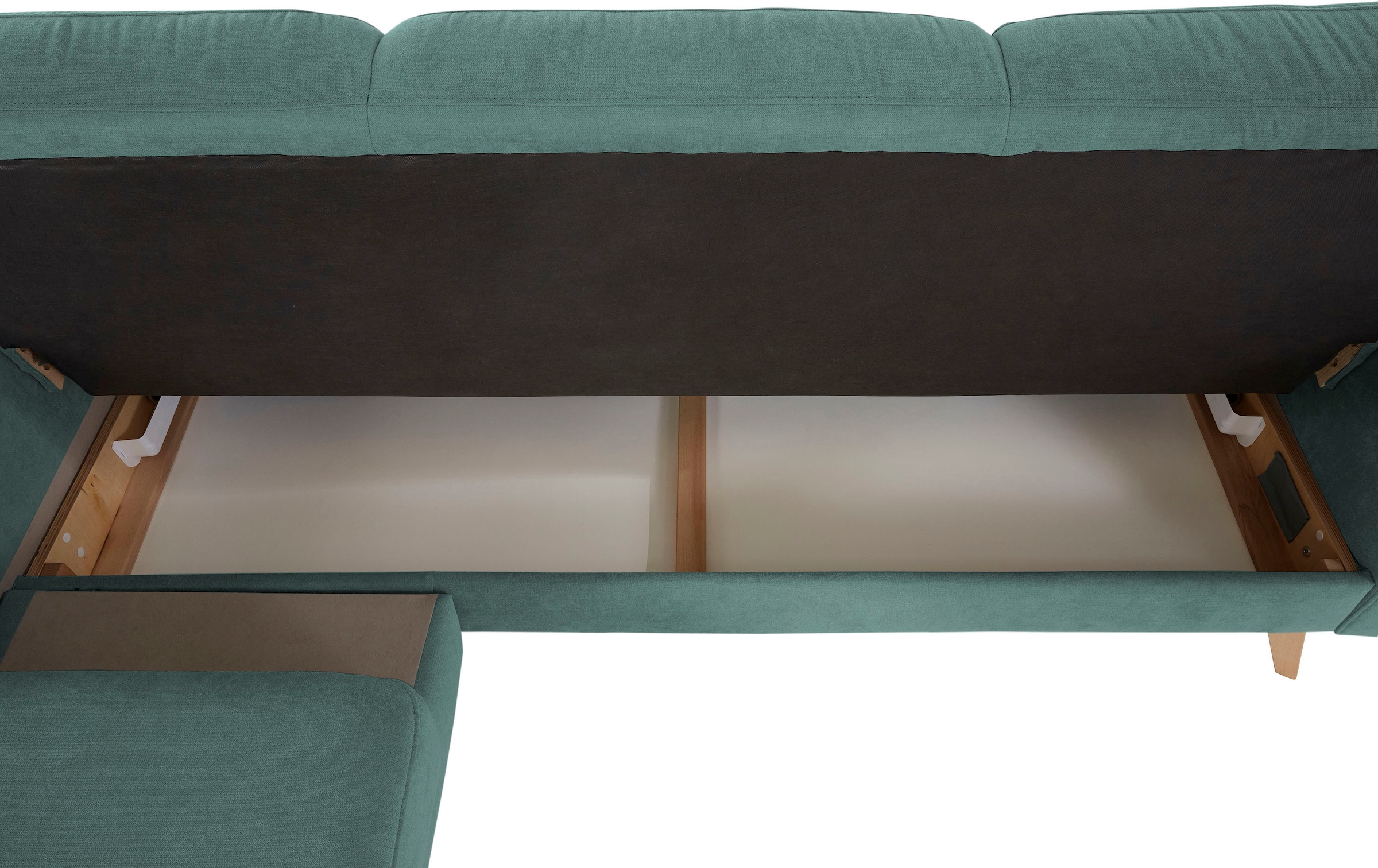 exxpo - sofa fashion Ecksofa »Nappa, kompakt und komfortabel, bequem, zeitloses Design, L-Form«, tolle Detailverarbeitung, inkl. Bettfunktion und Bettkasten