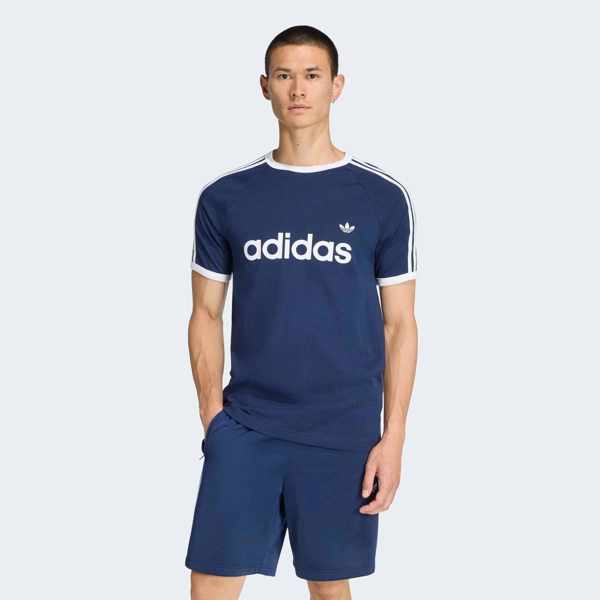 adidas Originals T-Shirt "3-STREIFEN RINGER, SCHMAL GESCHNITTEN"