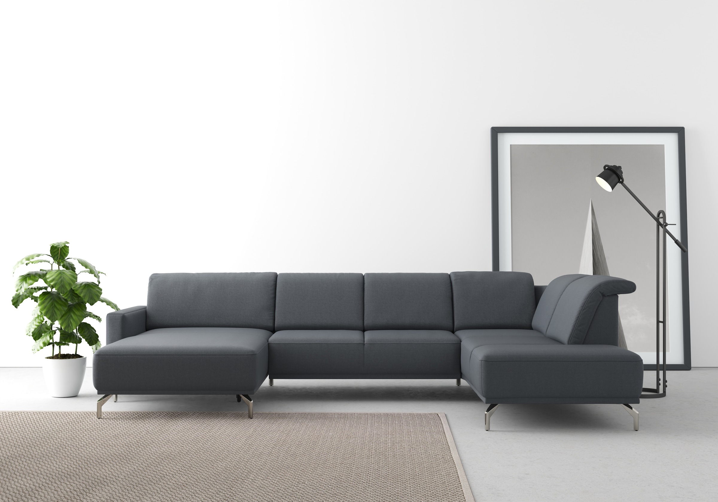 sit&more Wohnlandschaft "Bailando U-Form" wahlweise mit Kopfteilverstellung und Vorziehsitz, motorisch