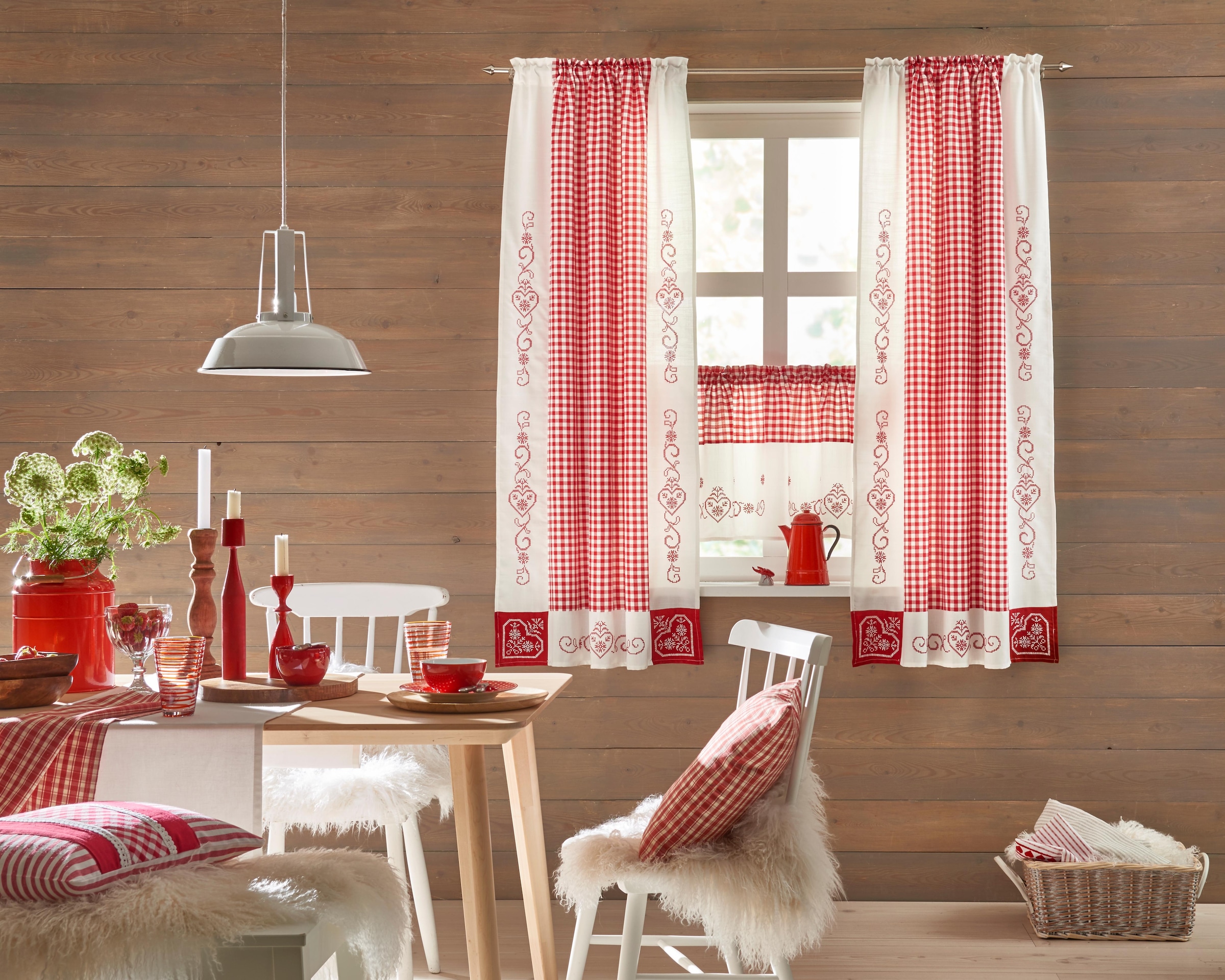 HOSSNER - ART OF HOME DECO Gardine »Kulm«, (2 St.), Landhaus-Look online  bestellen | Jelmoli-Versand | Gardinen-Sets