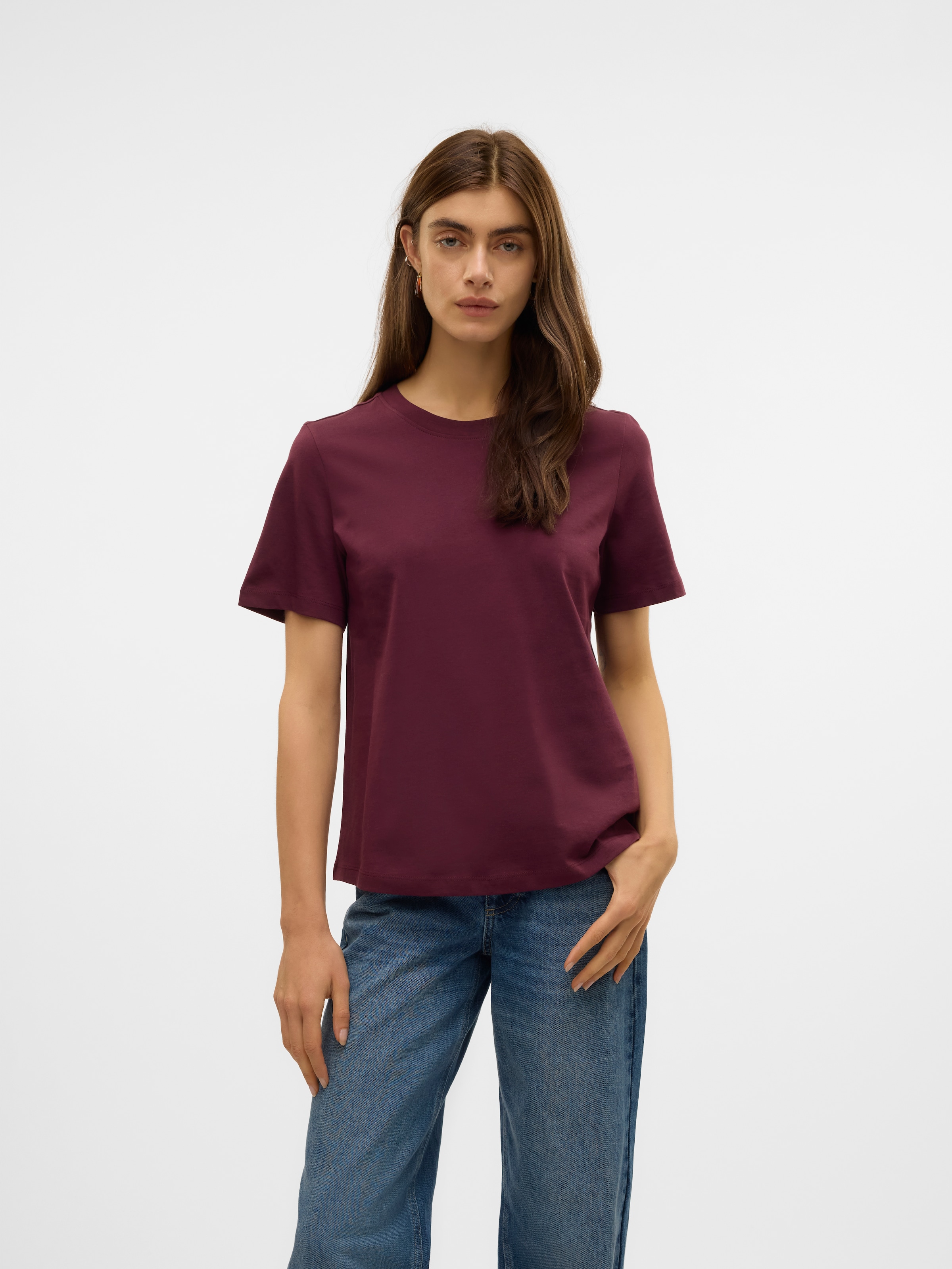 Vero Moda Kurzarmshirt »VMPAULINA SS T-SHIRT GA JRS NOOS« Baumwolle, regular fit