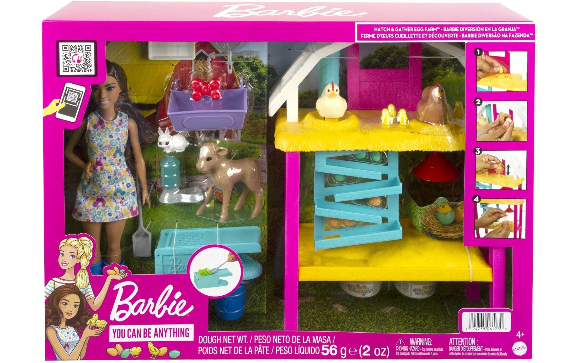 Barbie Spielwelt »Spielset Hühnerhof mit Tieren & Puppe«