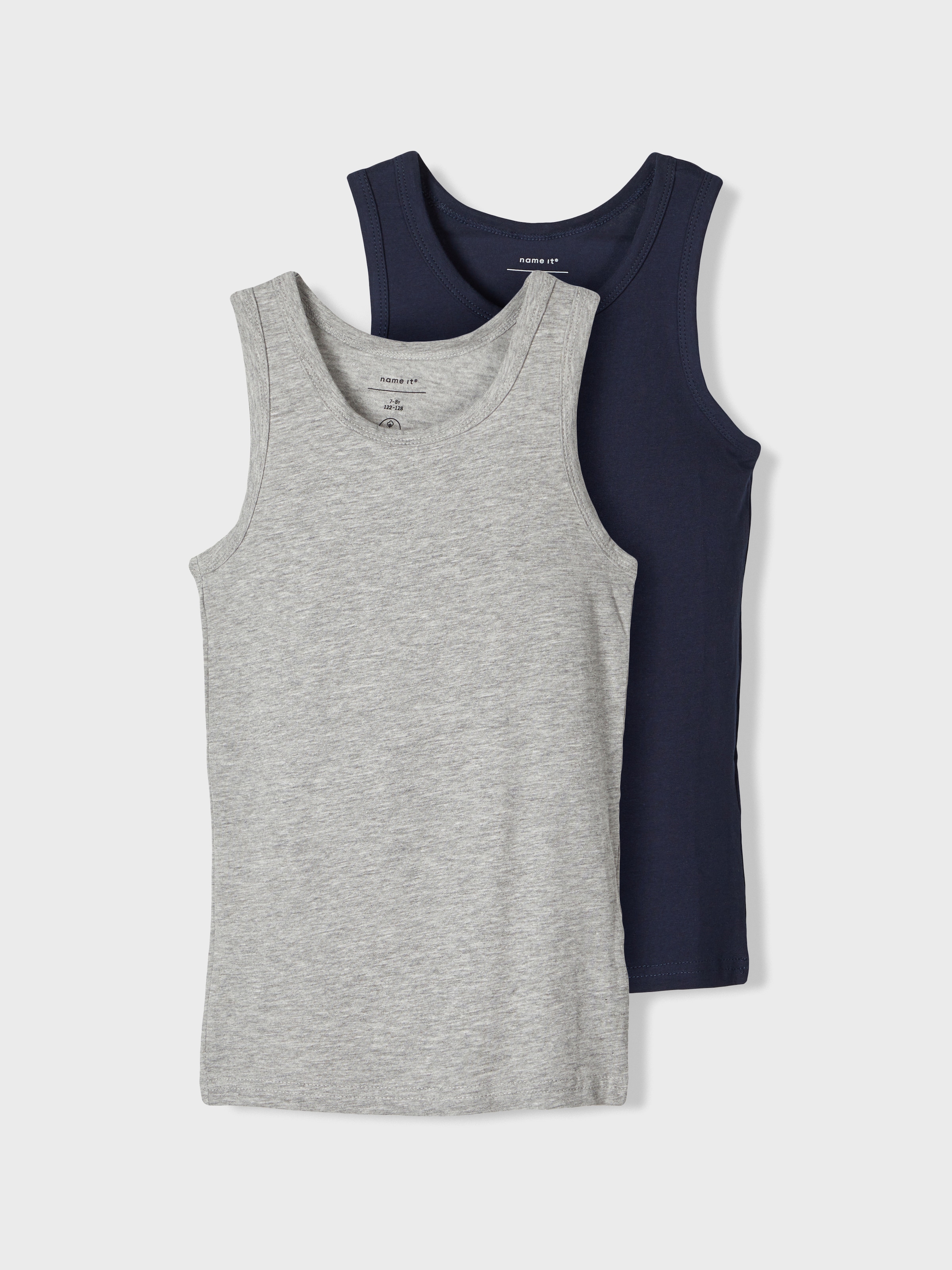 Name It Unterhemd »NKMTANK für Jungen mit Rundhals und elastischem Tragekomfort« Packung, 2 Stk. normal, Jersey, eingefasste Kante, Rundhals