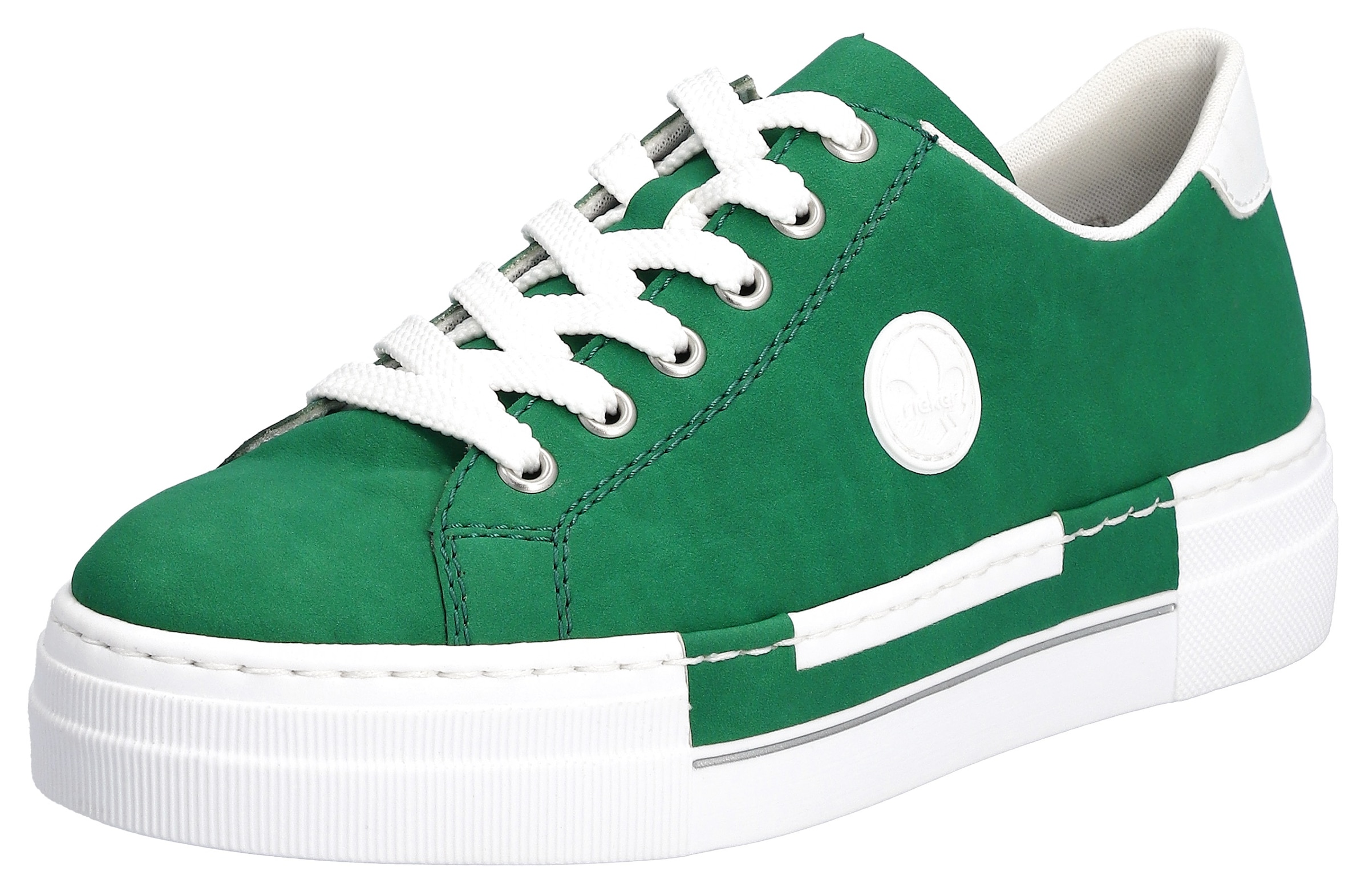 Rieker Sneaker, Freizeitschuh, Halbschuh, Schnürschuh mit Plateausohle