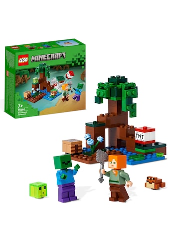 Konstruktionsspielsteine »Das Sumpfabenteuer (21240), LEGO® Minecraft«, (65 St.), Made...