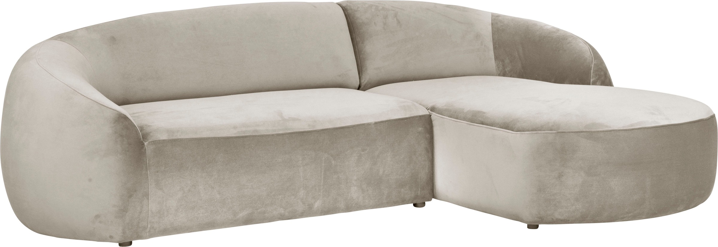 LeGer Home by Lena Gercke Ecksofa »YANI, L-Form, Designersofa, organische Form, Masse B/T/H: 255/170/81 cm«, mit Wellenunterfederung, auch in Bouclé, Recamiere rechts/links