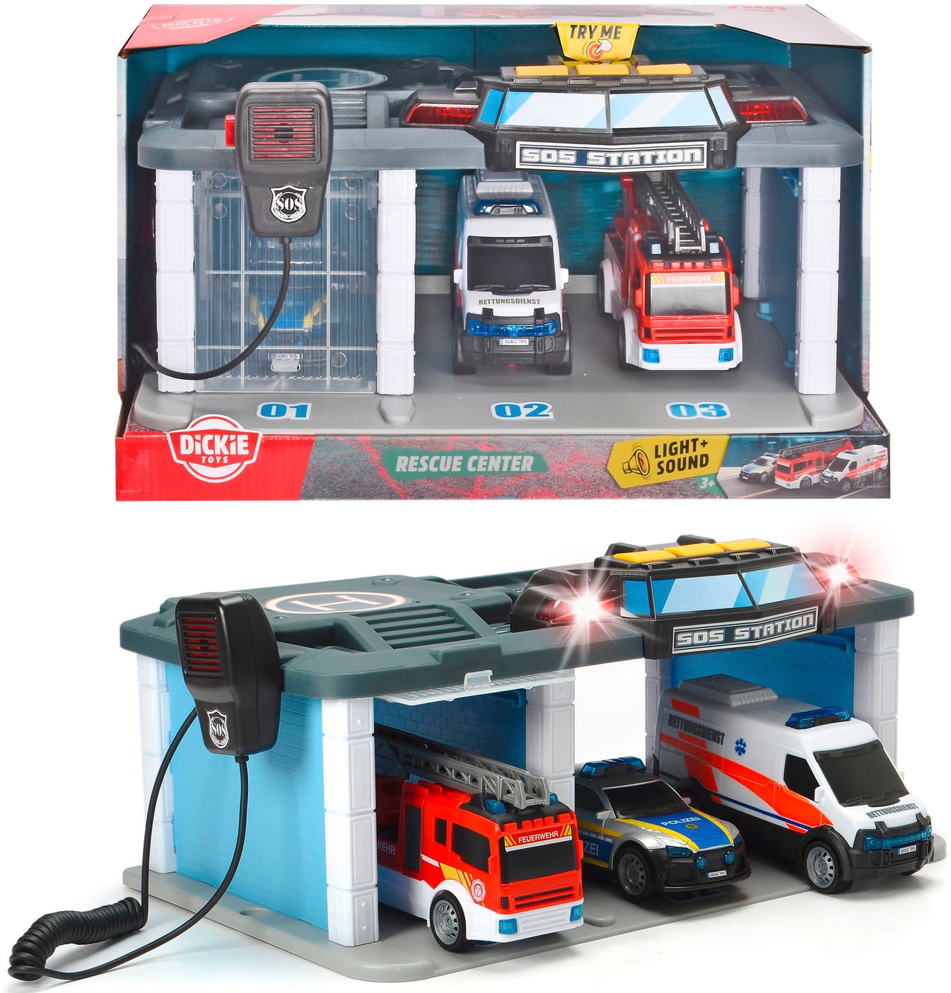 Dickie Toys Spiel-Gebäude »Rescue Center«, mit Licht & Sound