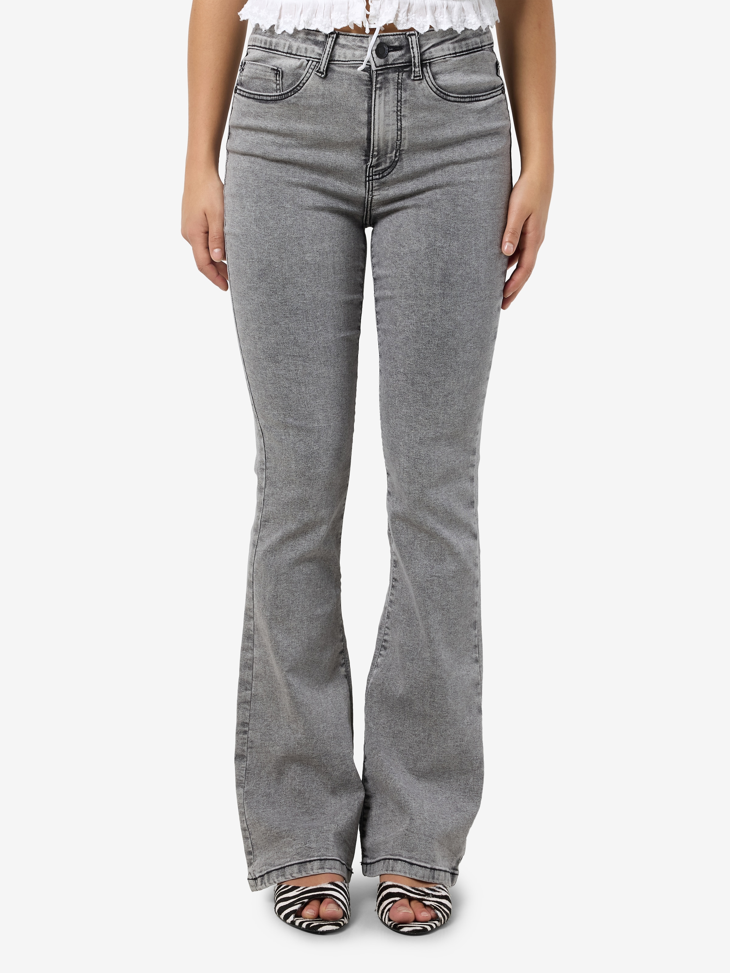 Noisy may Bootcut-Jeans »NMSALLIE HW SKINNY JEAN VI545LG FWD NOOS«