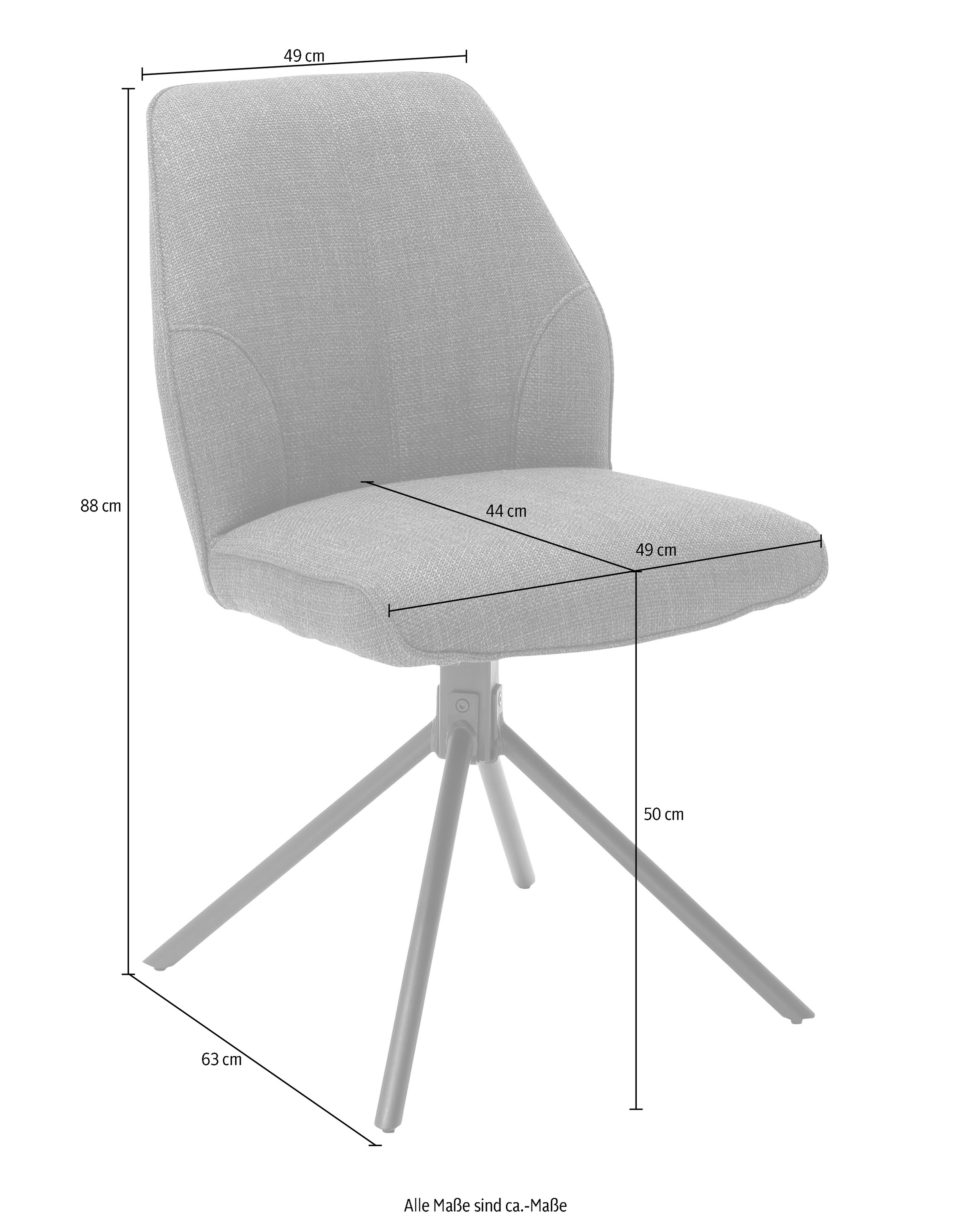 MCA furniture 4-Fussstuhl kg | Nivellierung, St., 2er-Set, »Pemba«, Stuhl 180°drehbar (Set), bis mit 2 bestellen Jelmoli-Versand 120 online belastbar