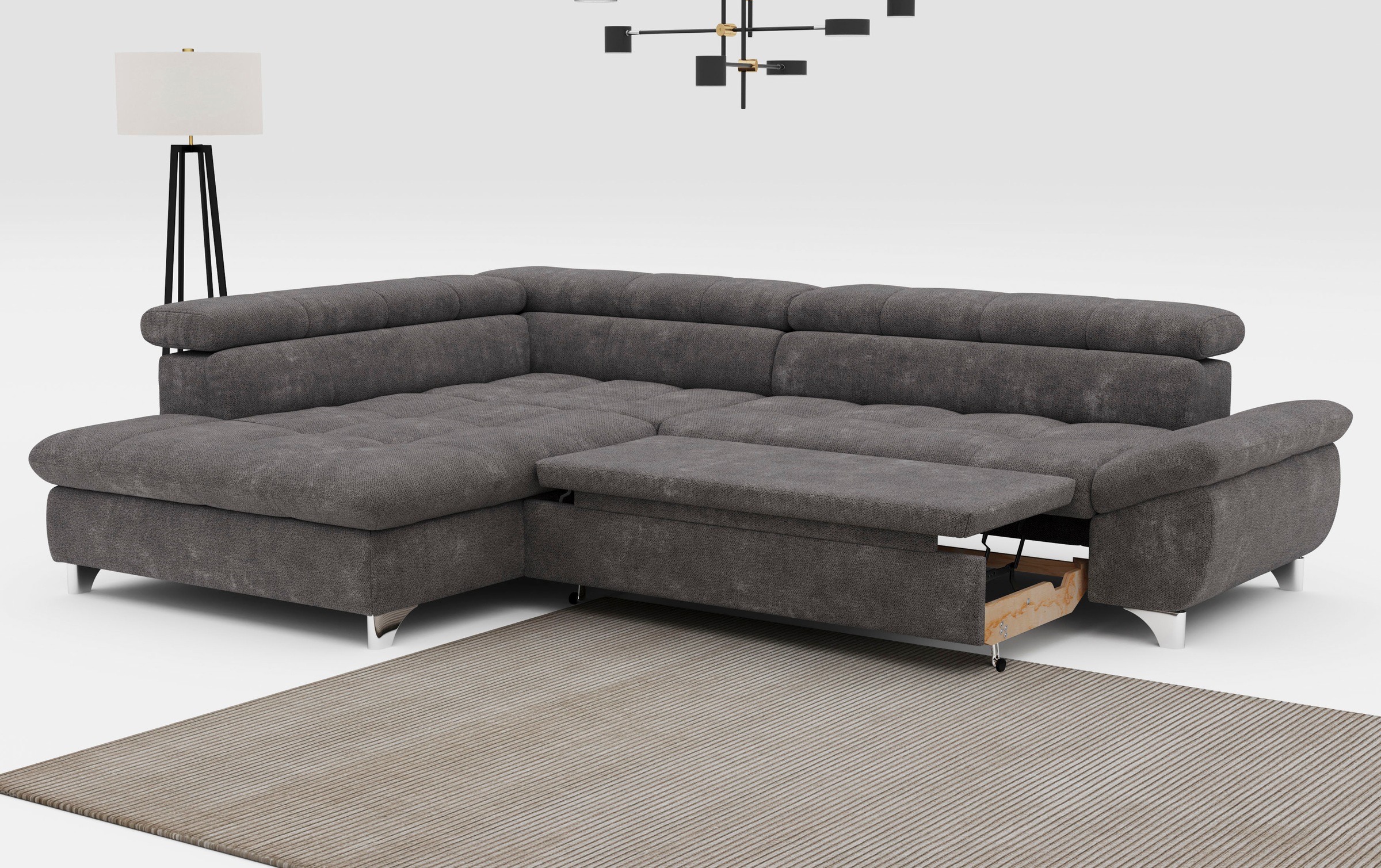 COTTA Ecksofa »Gemini L-Form«, mit Kopfteilverstellung, wahlweise mit Bettfunktion