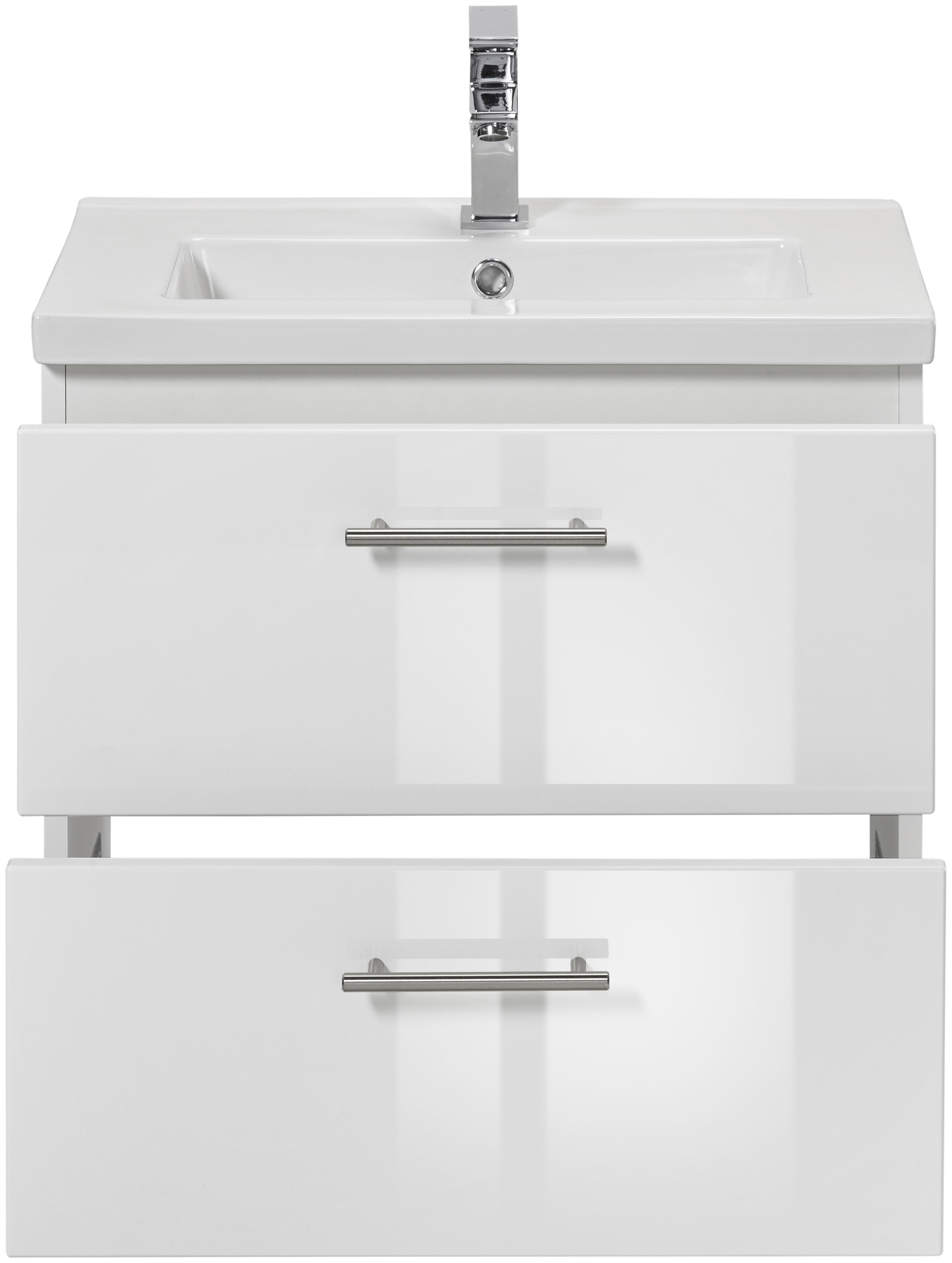 welltime Waschtisch "Trento, verschiedene Ausführungen und Farben" Breite 60 cm, Tiefe 36 cm, SlimLine Badmöbel, Waschplatz