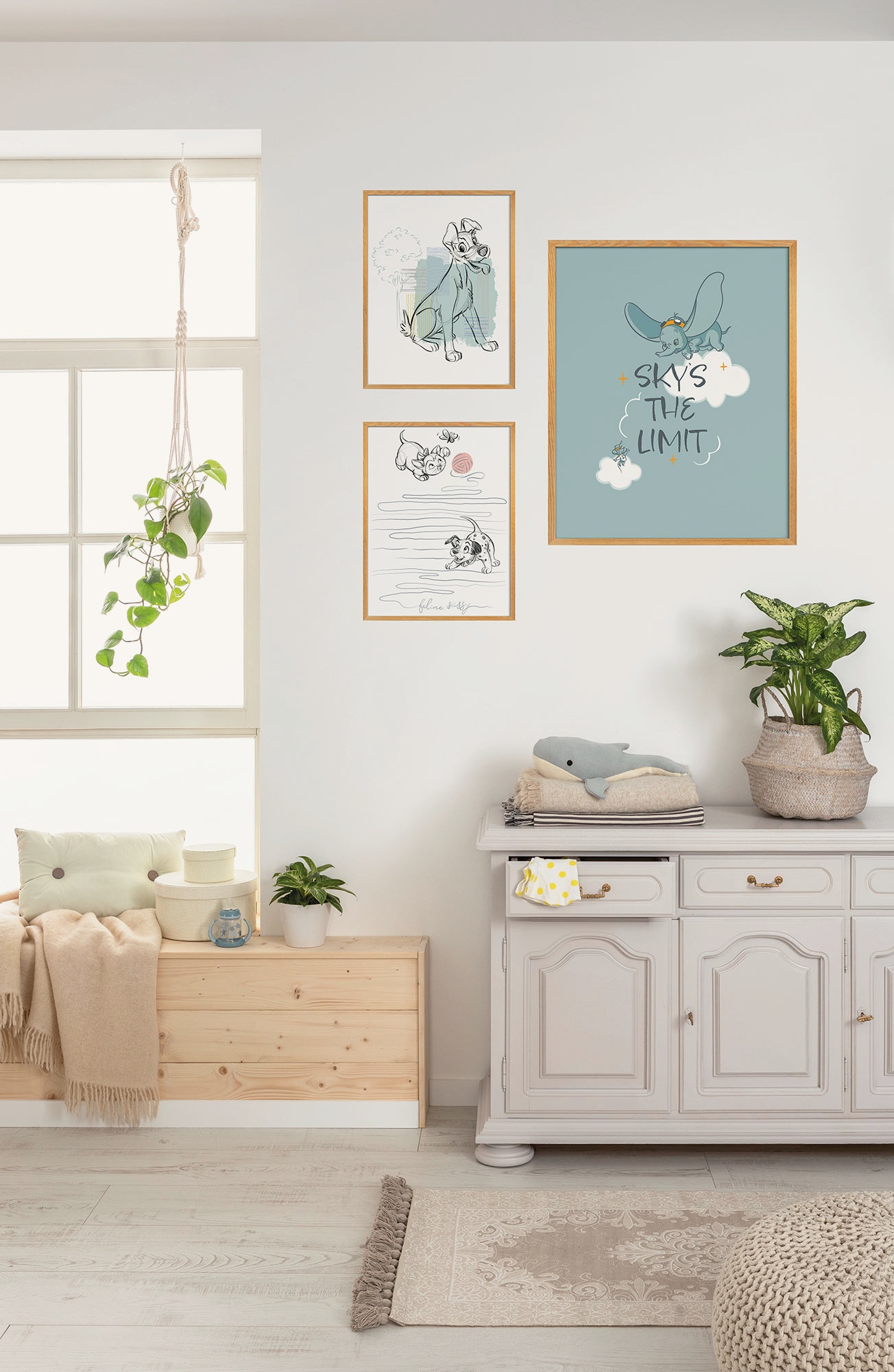 Komar Wandbild »Disney Dumbo Sky`s the Limit«, Disney, (Set, 1 St.), 40 x 50 cm (Breite x Höhe) - Kinderzimmer, Dekoration