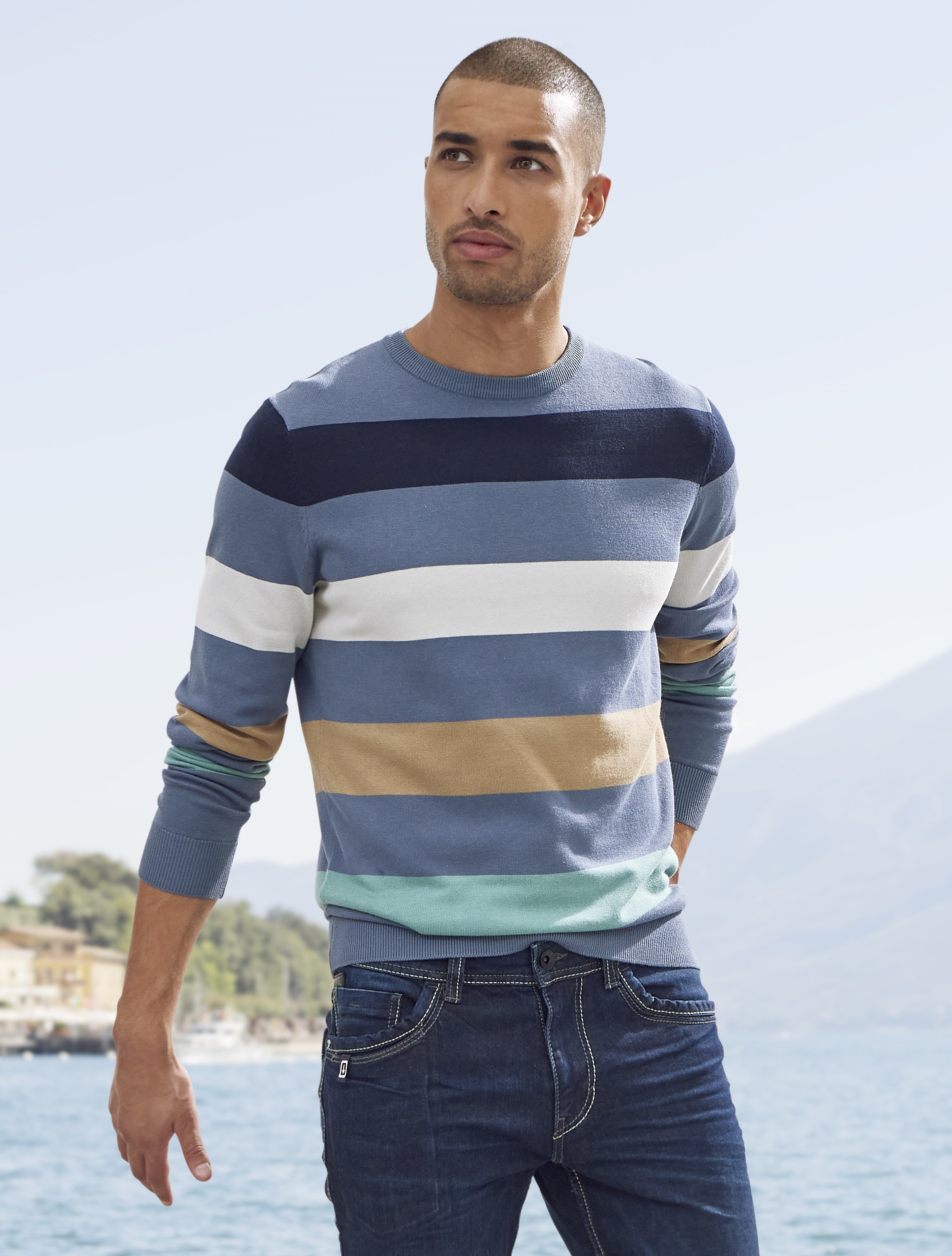 TOM TAILOR Strickpullover, mit Blockstreifen