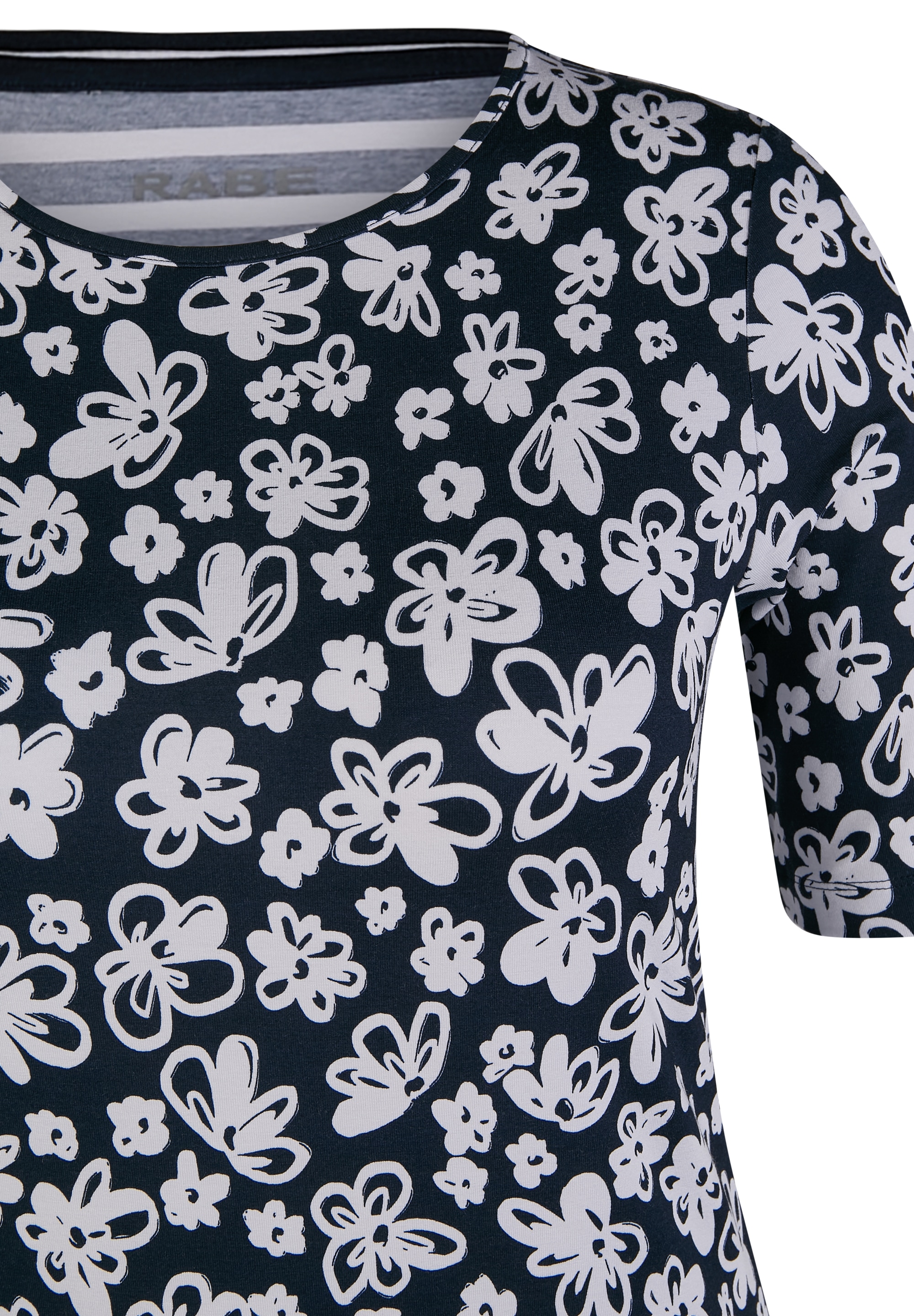 Rabe Rundhalsshirt, mit floralem Muster